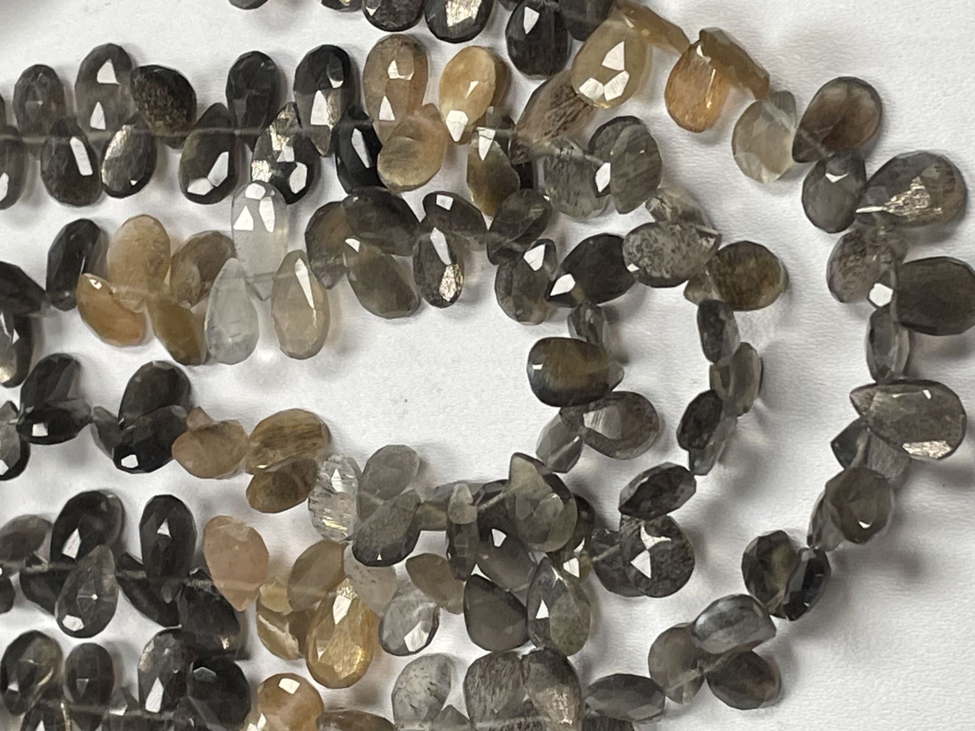 Multi Goldshine Moonstone Pear Faceted