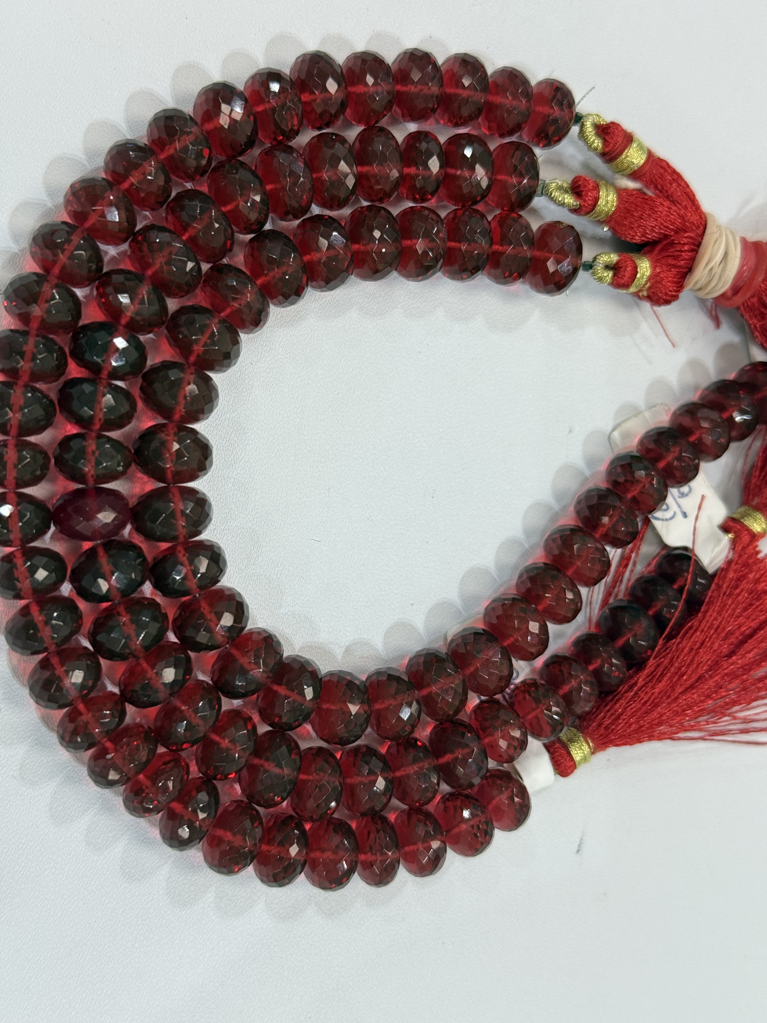 Rubilite Quartz Rondelle