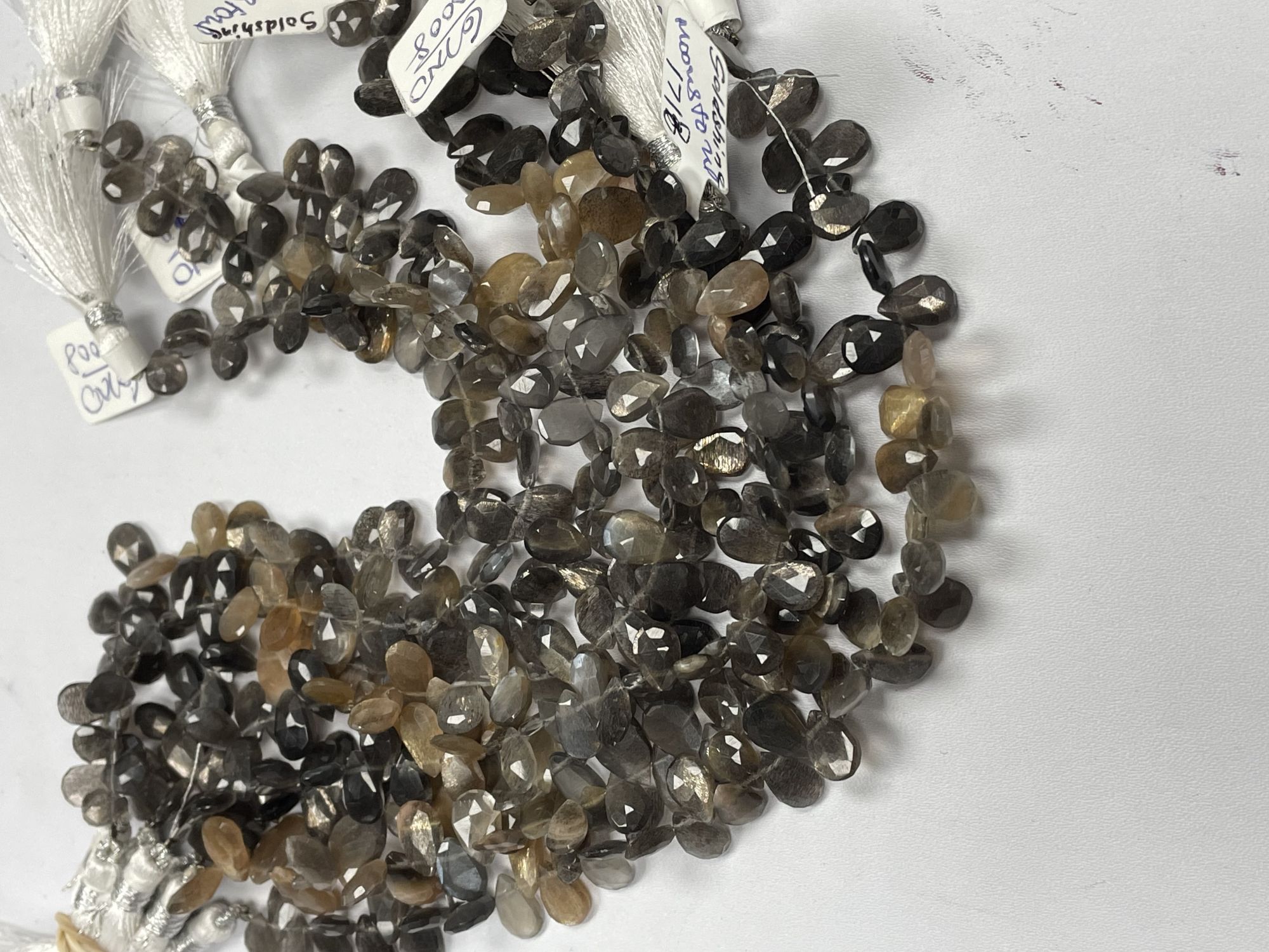 Multi Goldshine Moonstone Pear Faceted