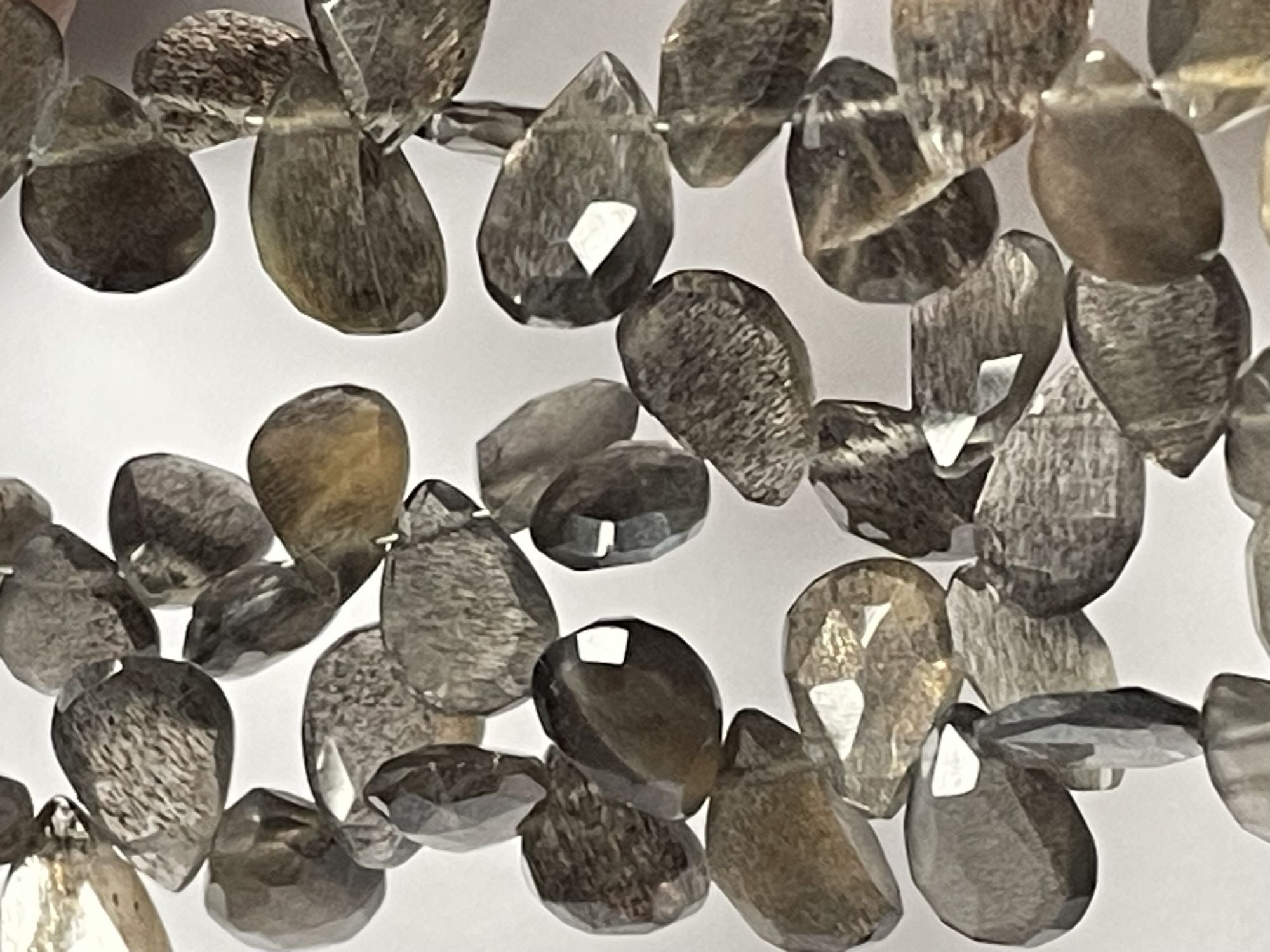 Multi Goldshine Moonstone Pear Faceted