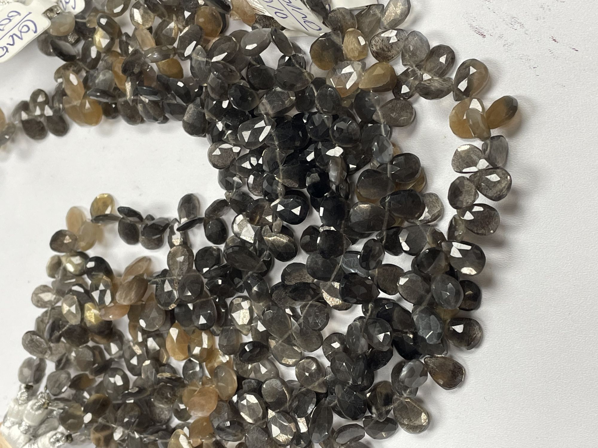 Multi Goldshine Moonstone Pear Faceted