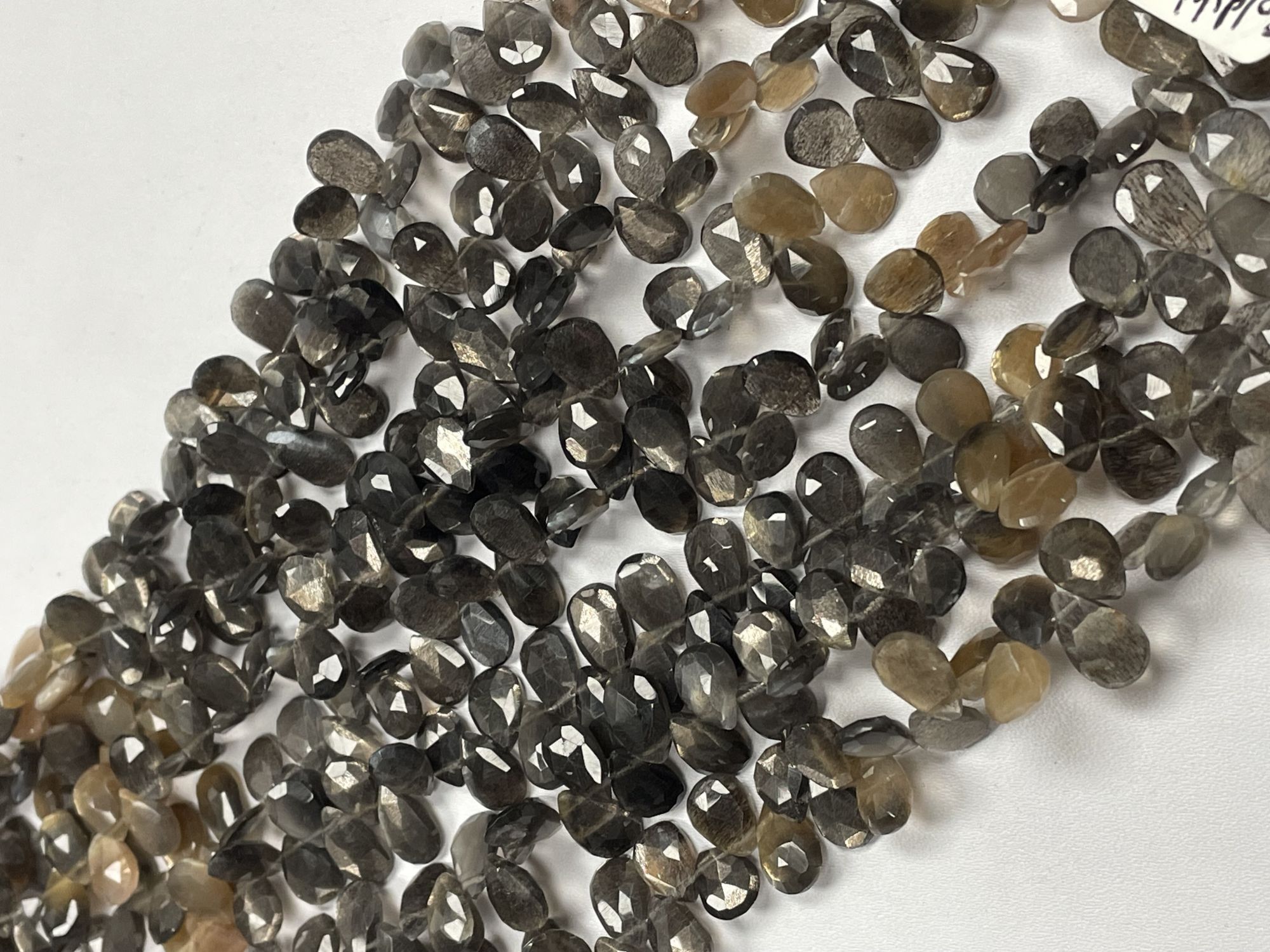 Multi Goldshine Moonstone Pear Faceted