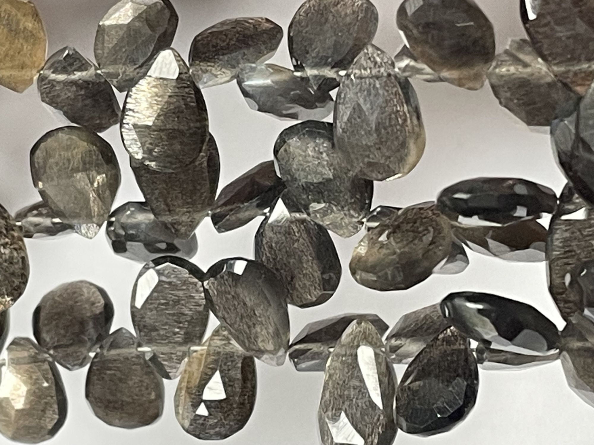 Multi Goldshine Moonstone Pear Faceted