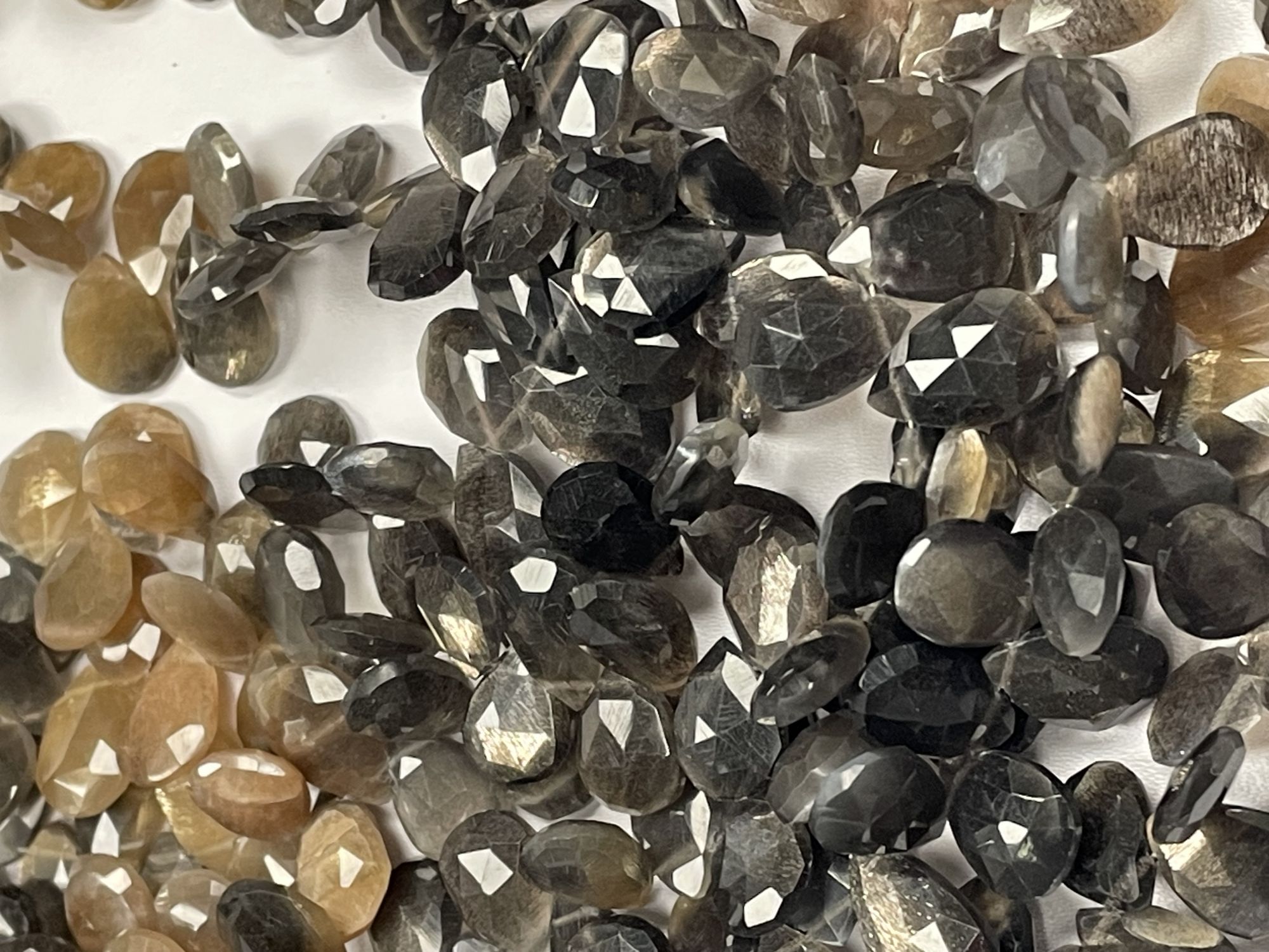 Multi Goldshine Moonstone Pear Faceted