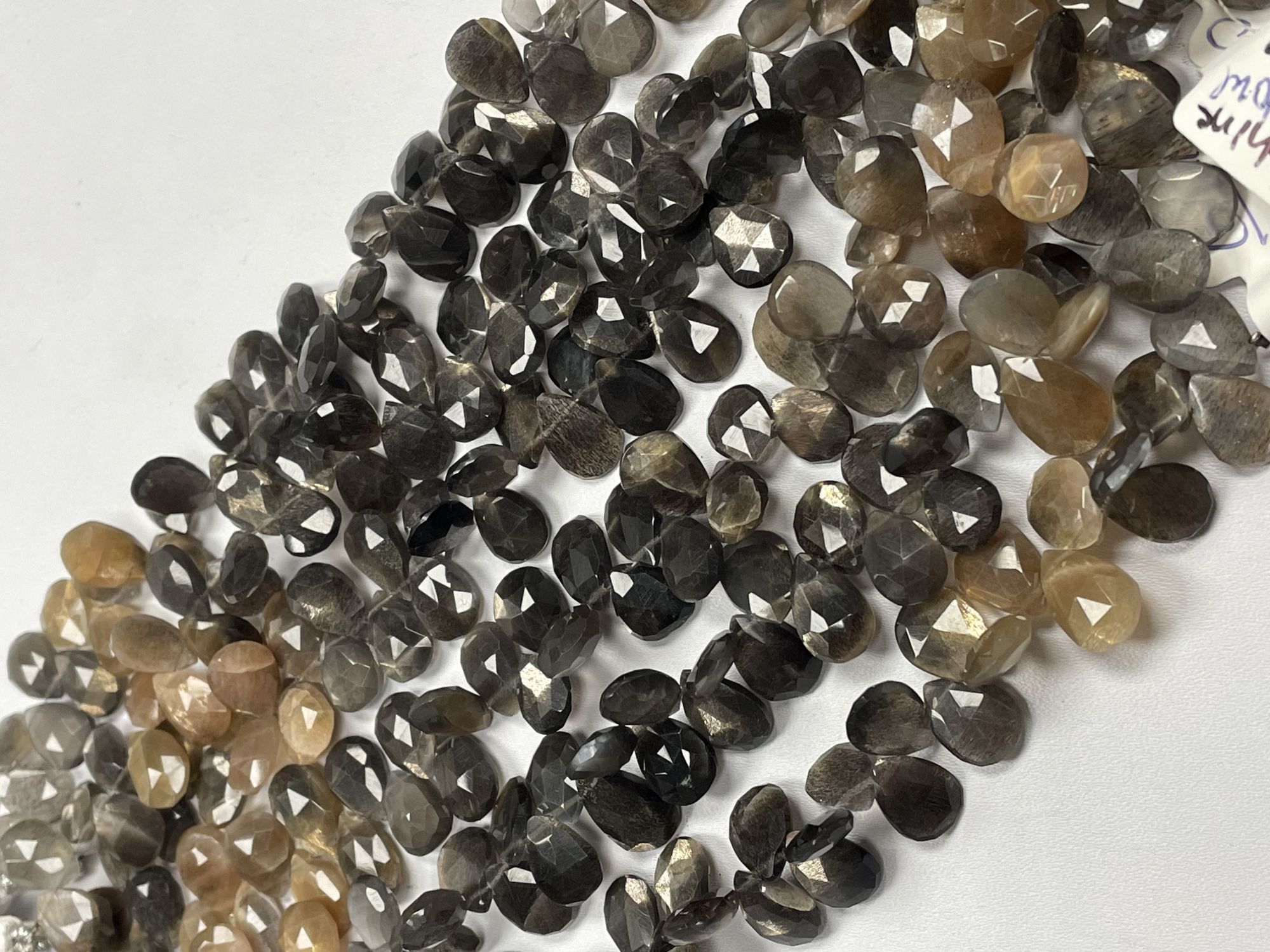 Multi Goldshine Moonstone Pear Faceted