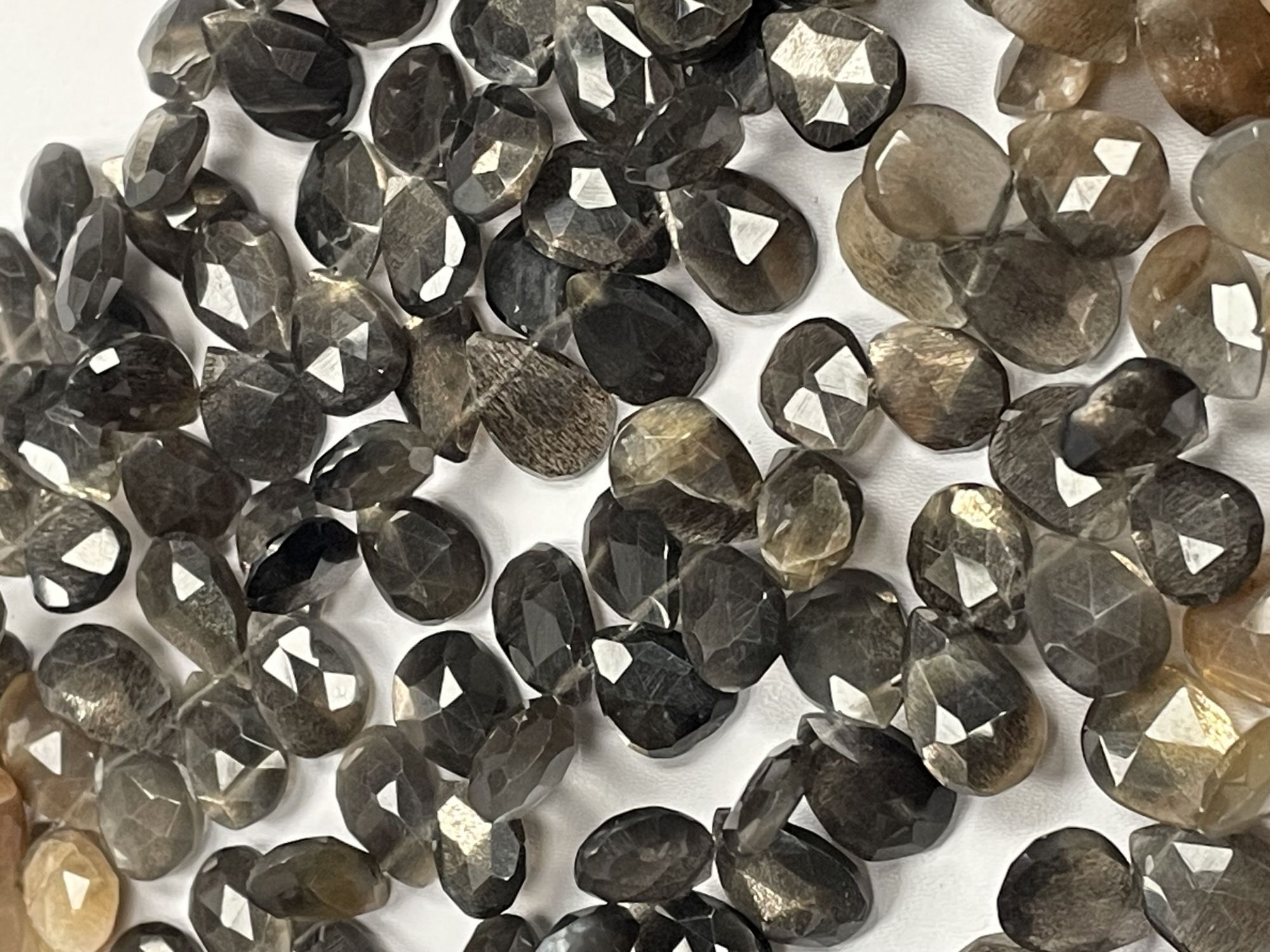 Multi Goldshine Moonstone Pear Faceted