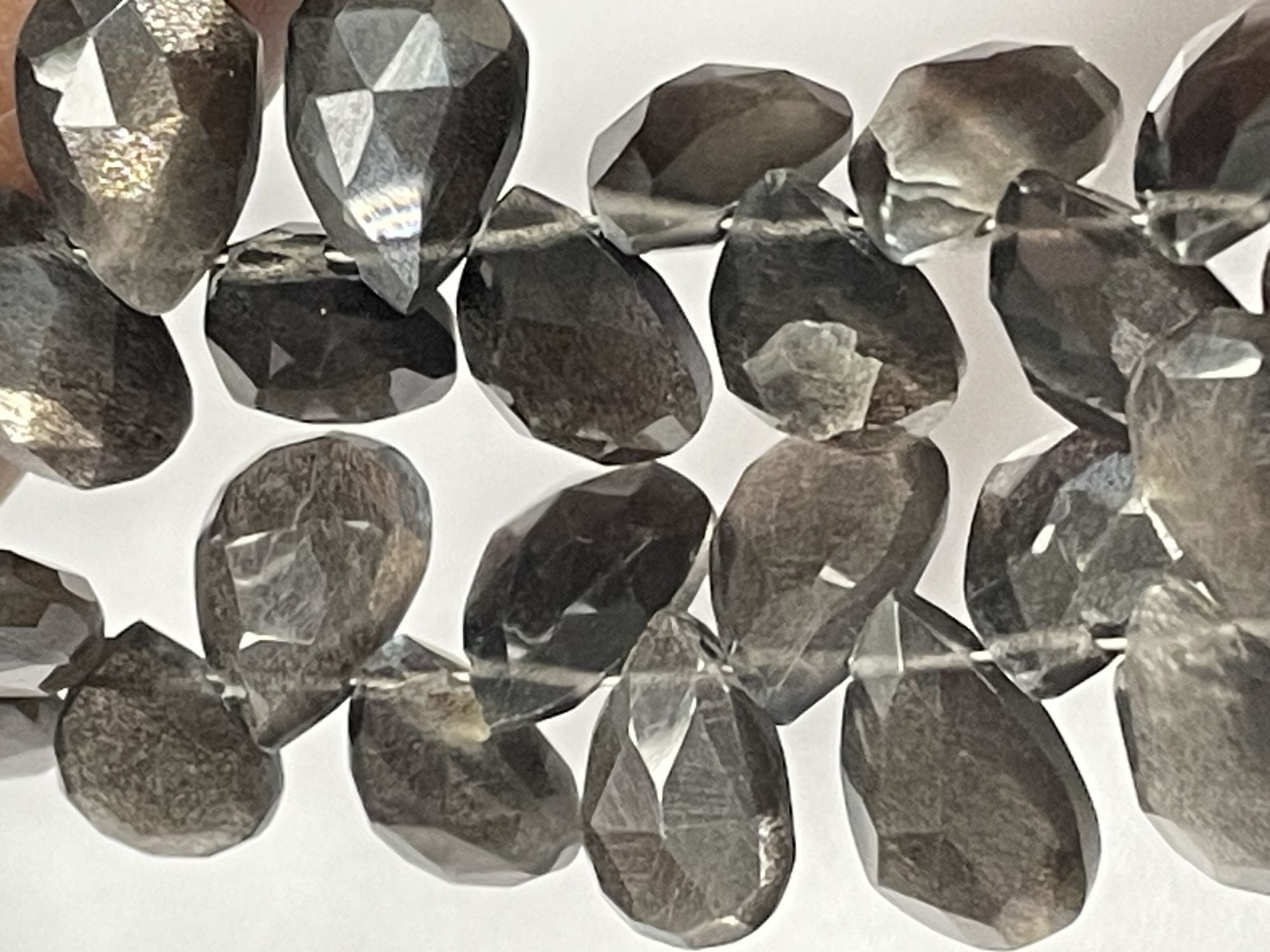 Multi Goldshine Moonstone Pear Faceted