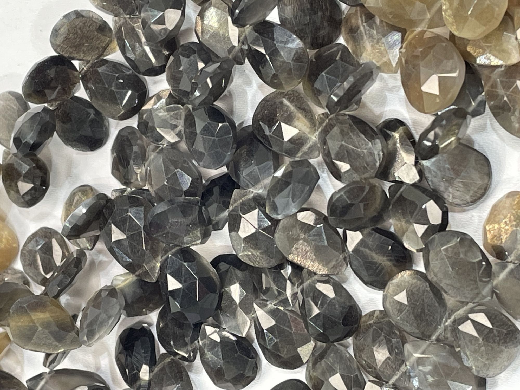 Multi Goldshine Moonstone Pear Faceted