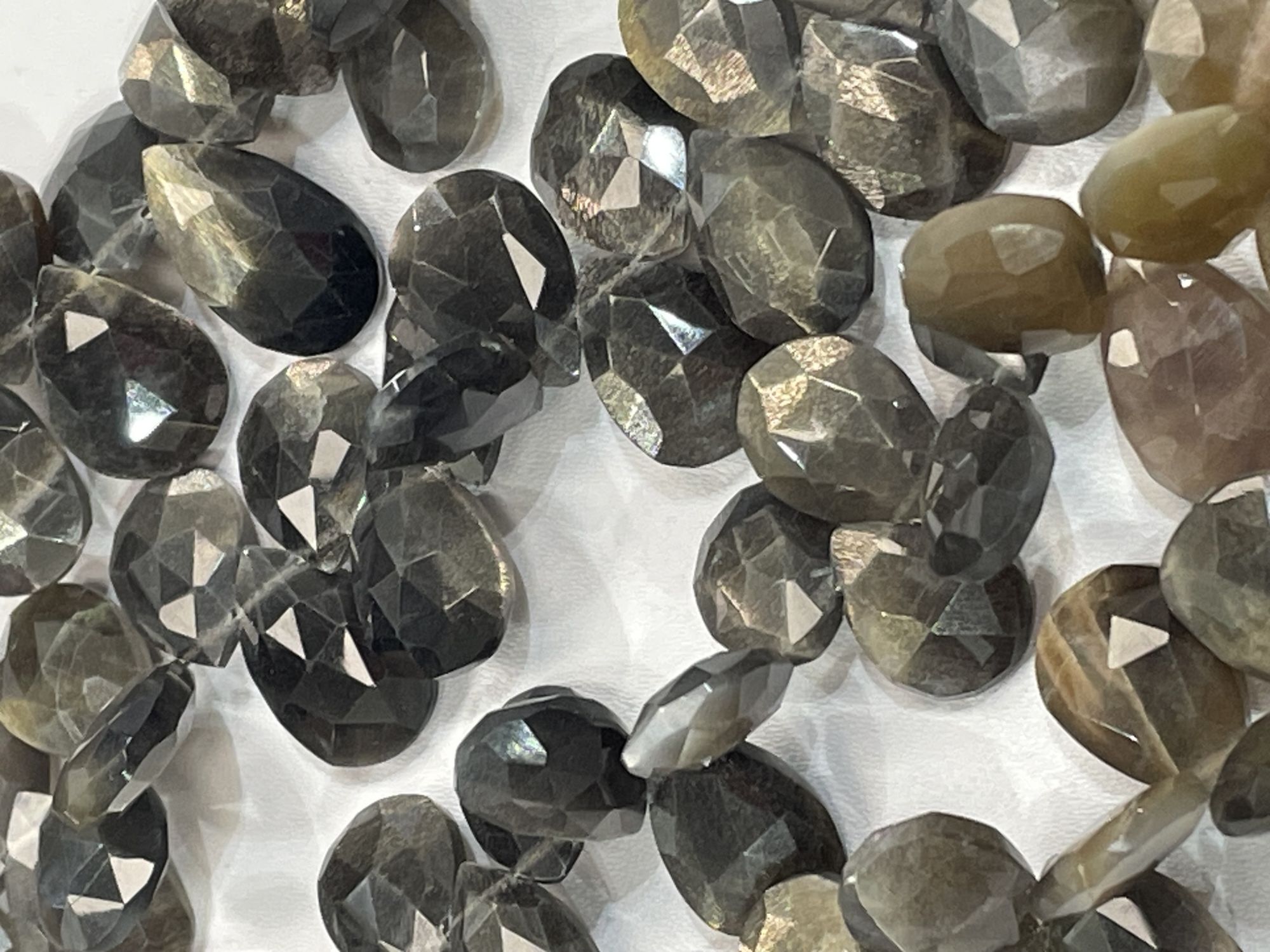 Multi Goldshine Moonstone Pear Faceted