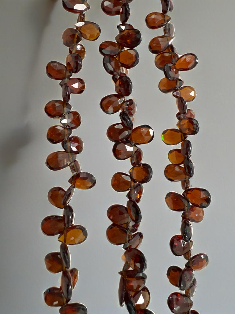 Red Hydro Quartz Pear Faceted