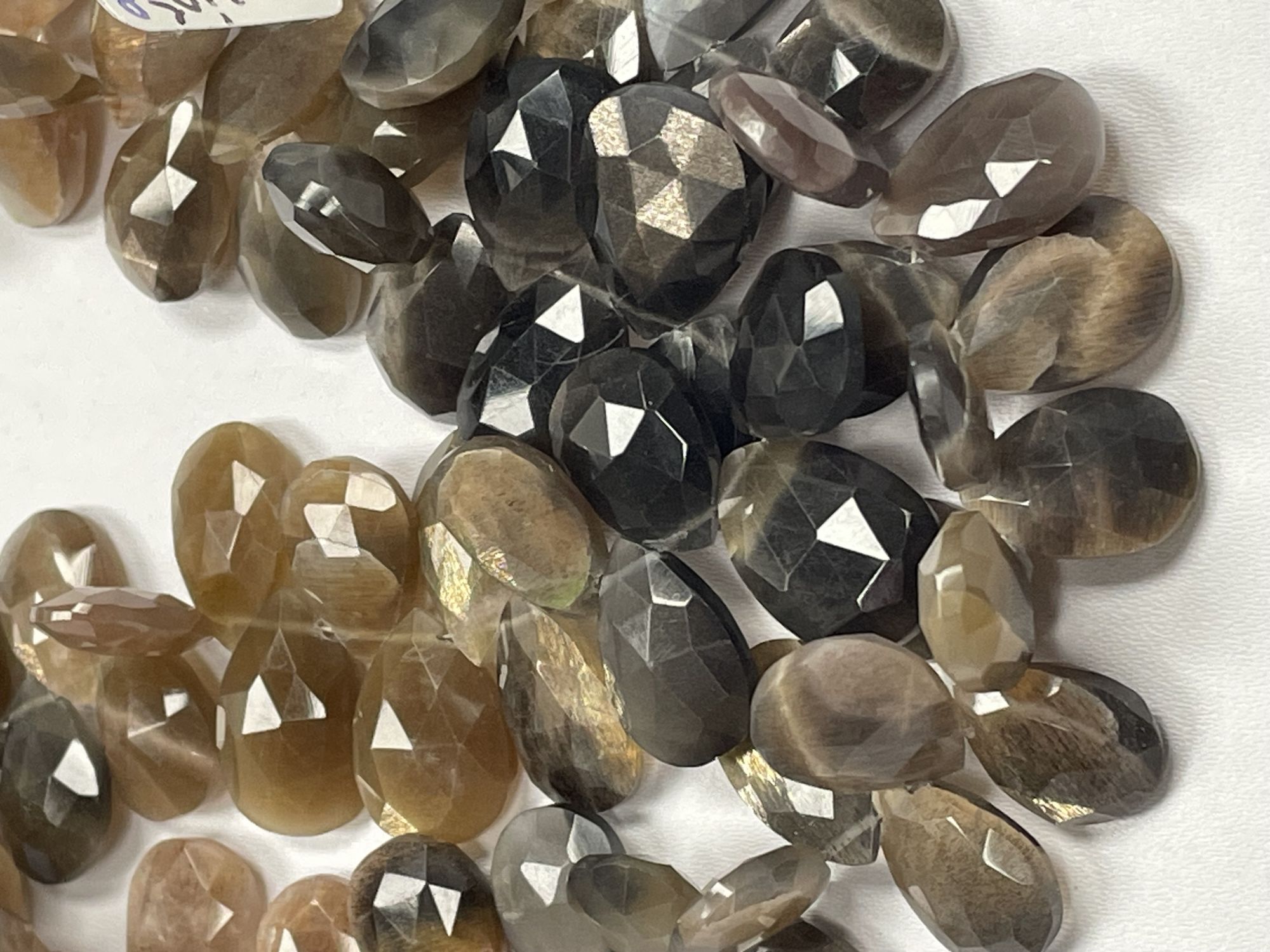 Multi Goldshine Moonstone Pear faceted