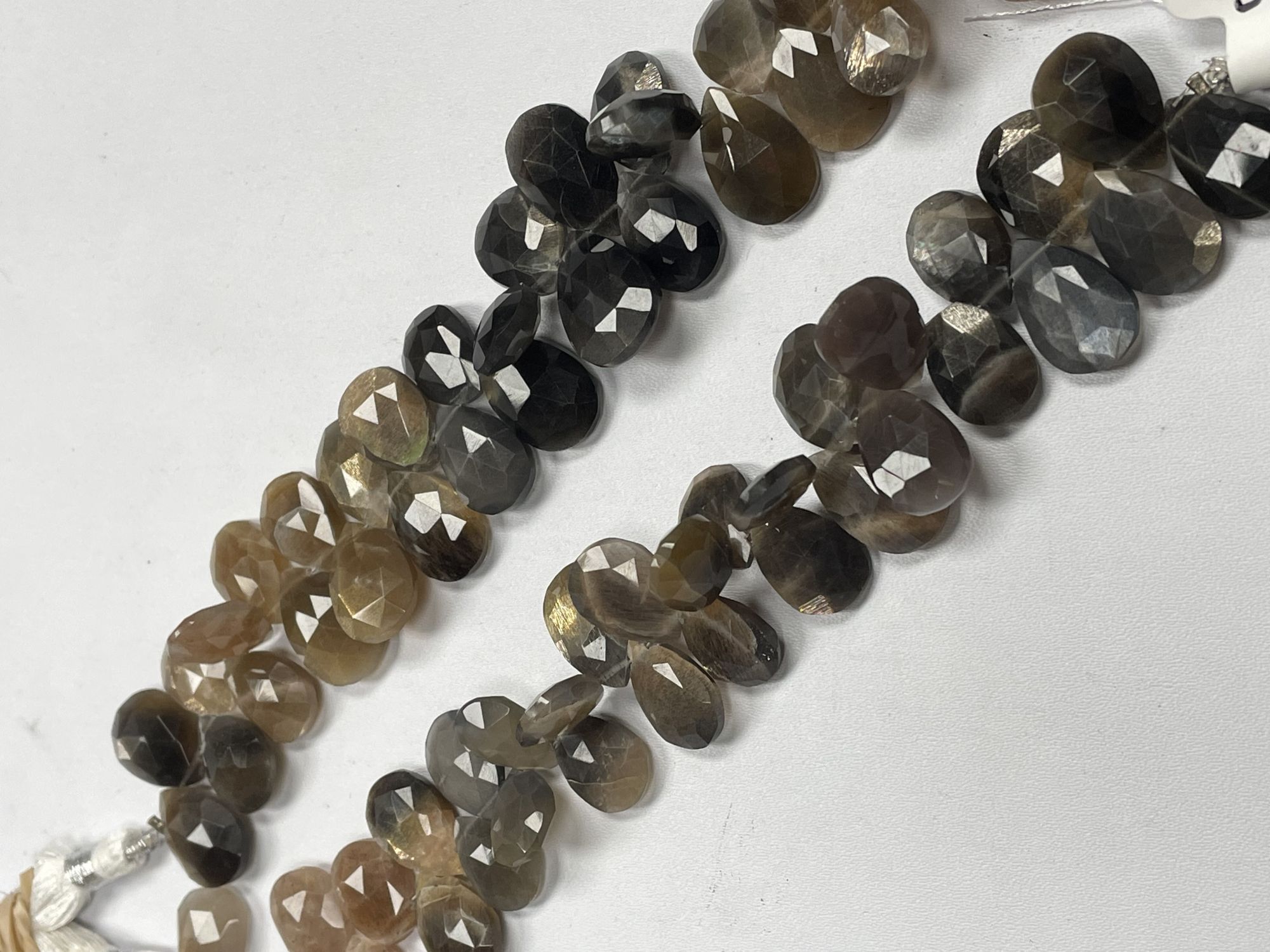 Multi Goldshine Moonstone Pear faceted