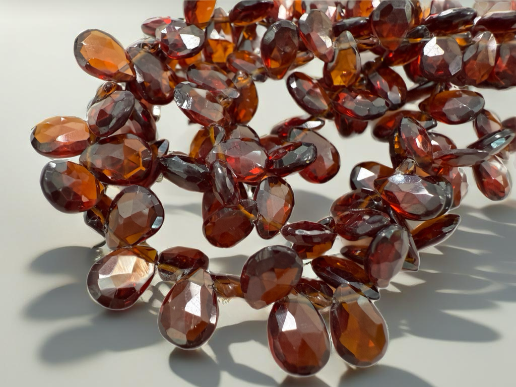 Red Hydro Quartz Pear Faceted