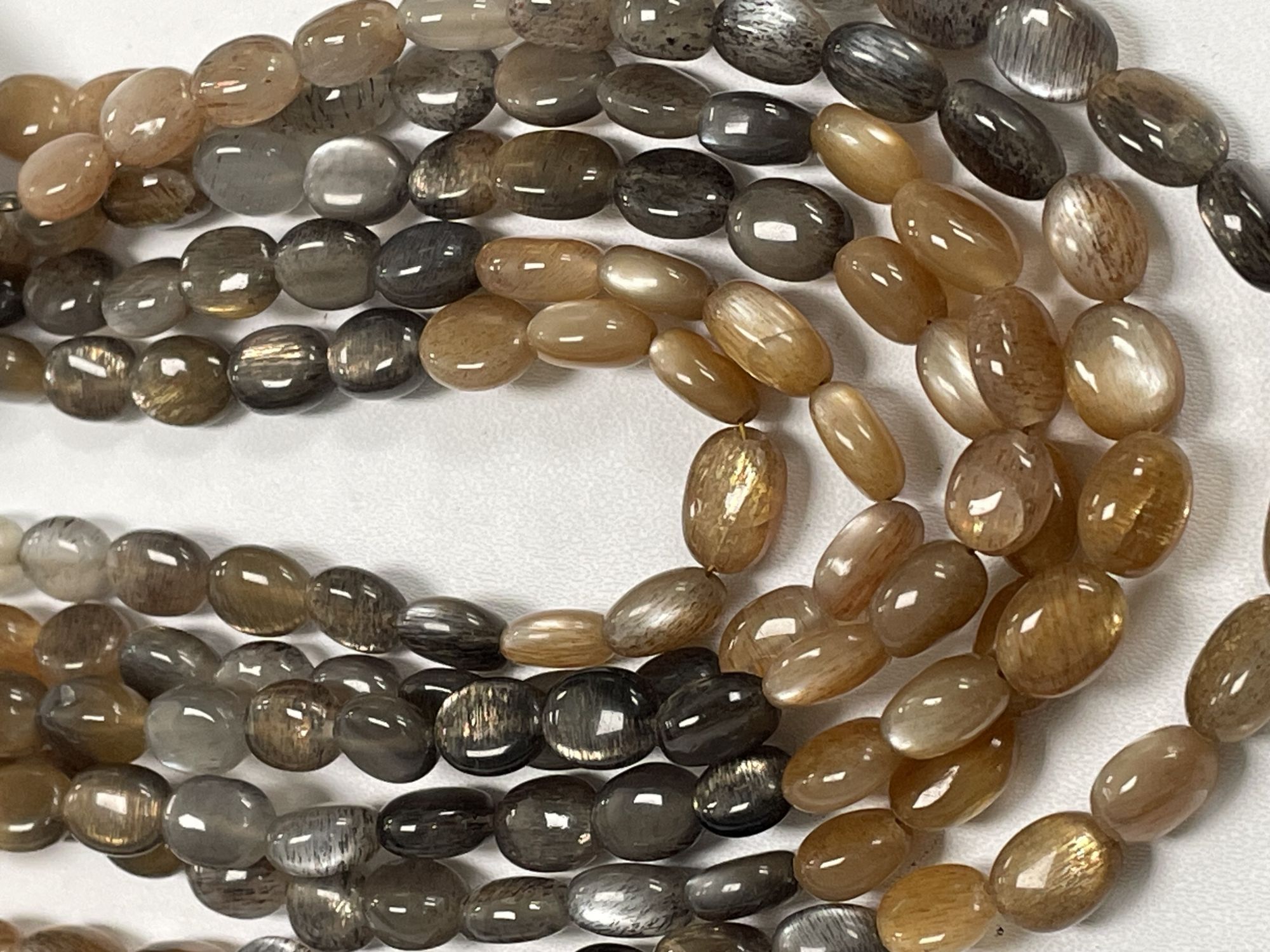 Multi Goldshine Moonstone Oval Smooth