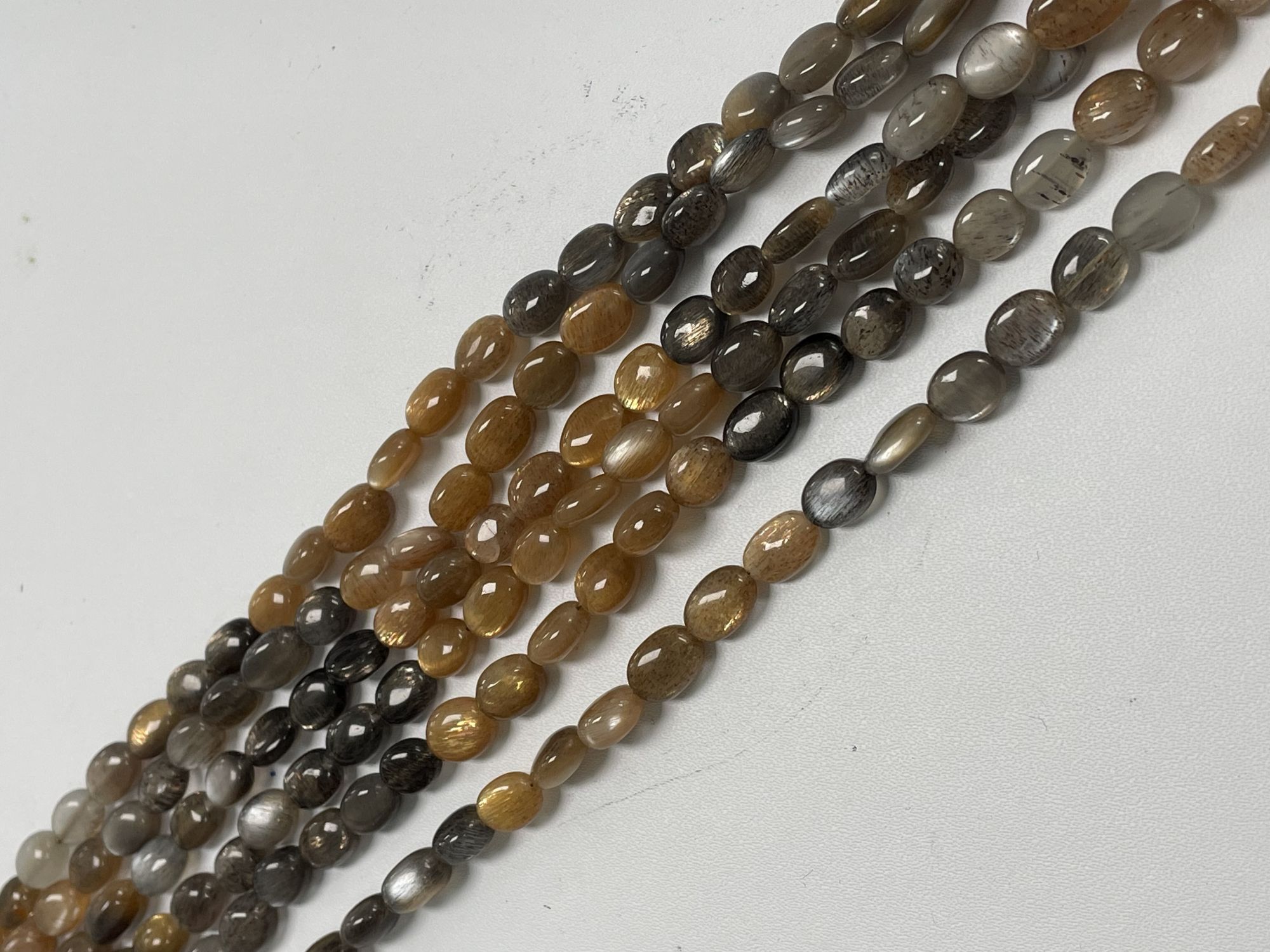 Multi Goldshine Moonstone Oval Smooth