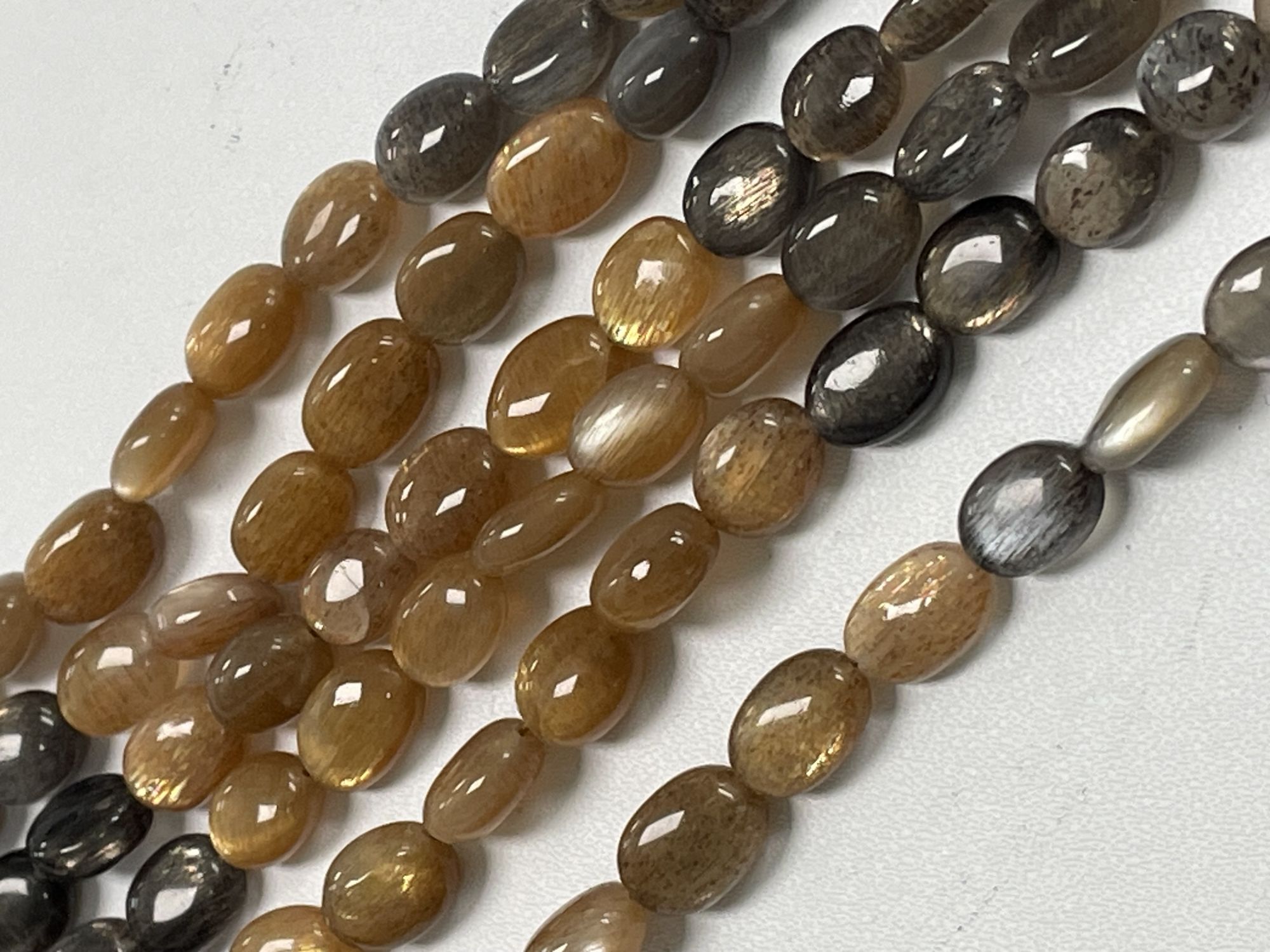 Multi Goldshine Moonstone Oval Smooth