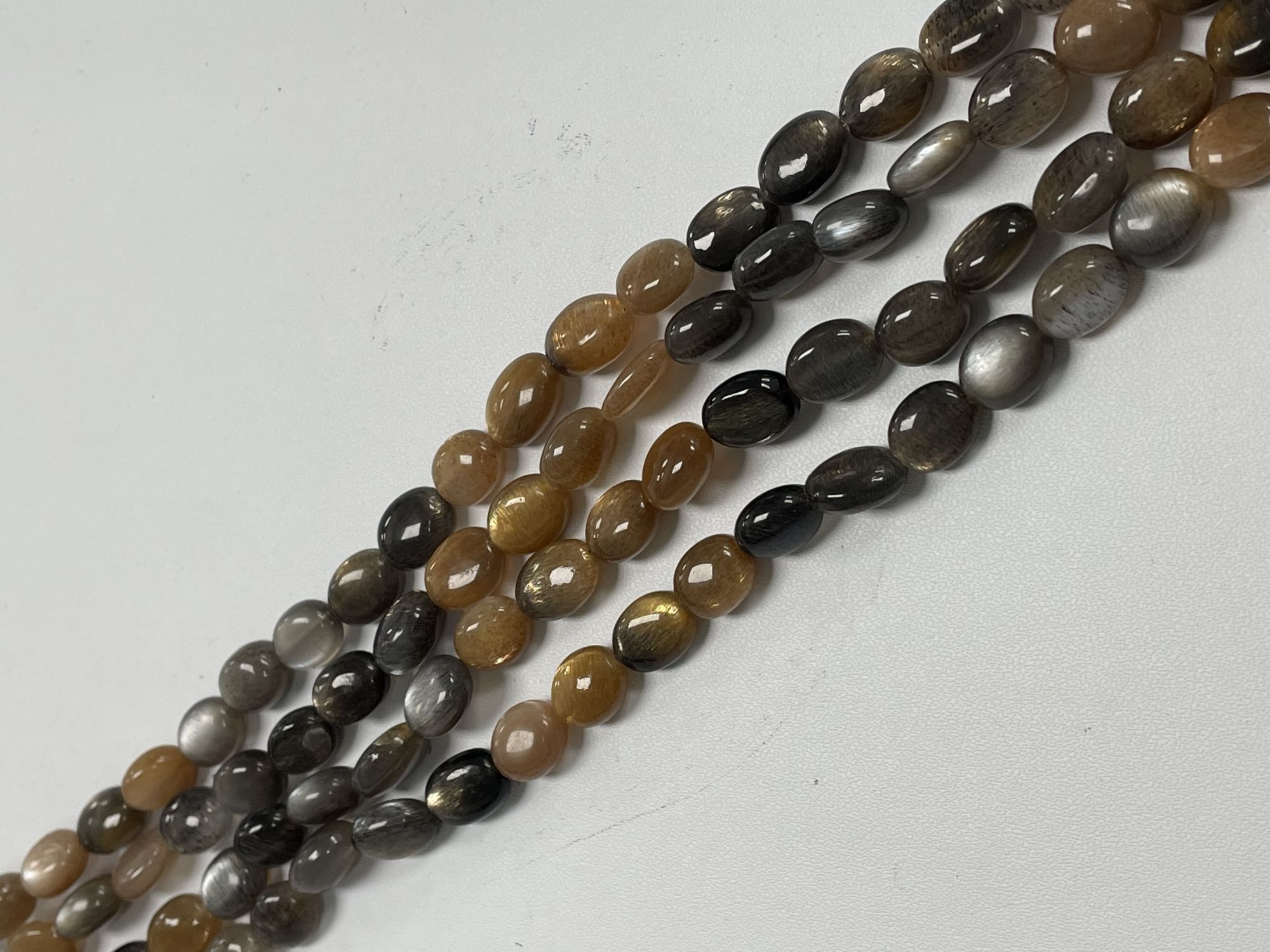 Multi Goldshine Moonstone Oval Smooth