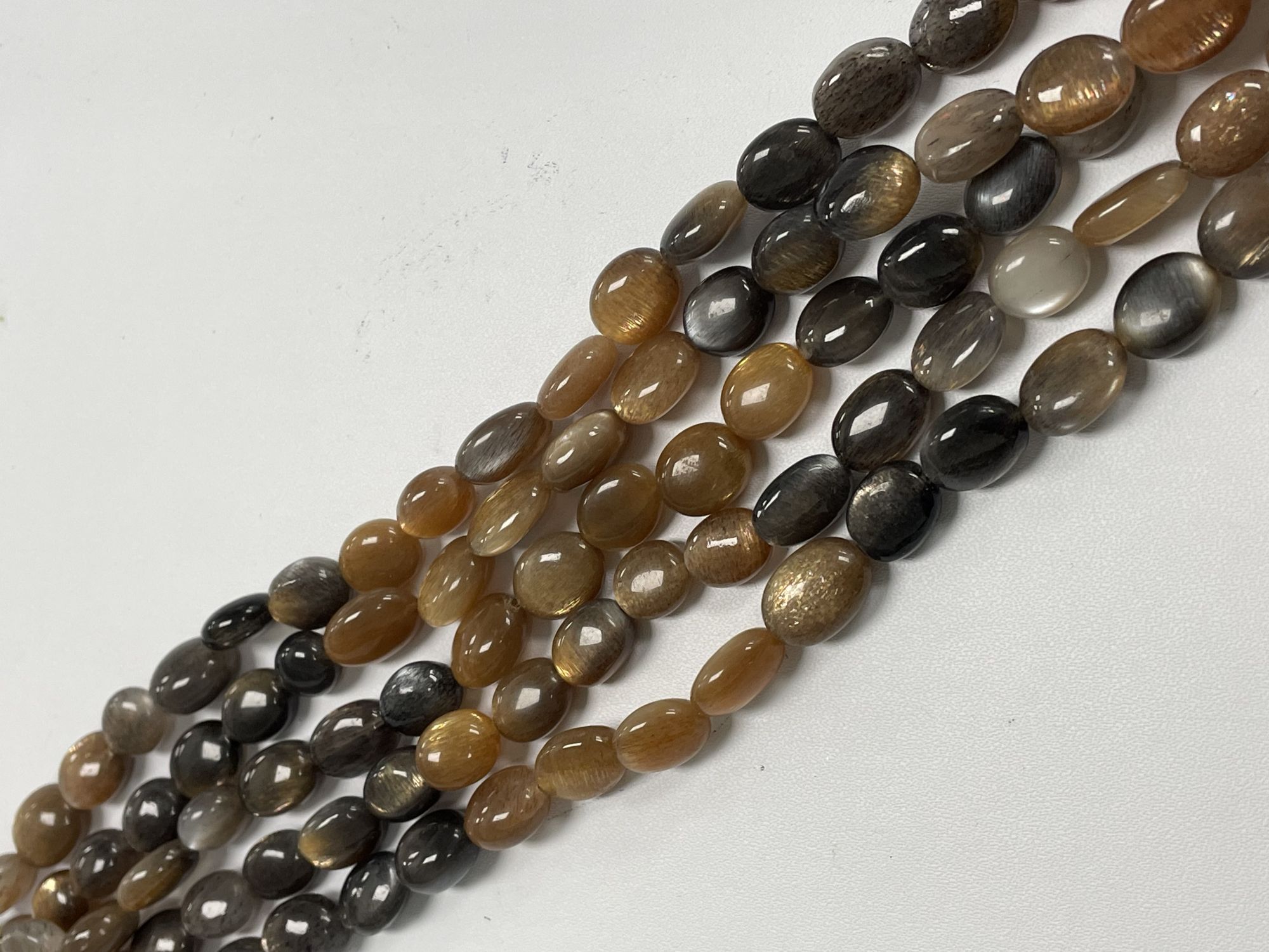 Multi Goldshine Moonstone Oval Smooth