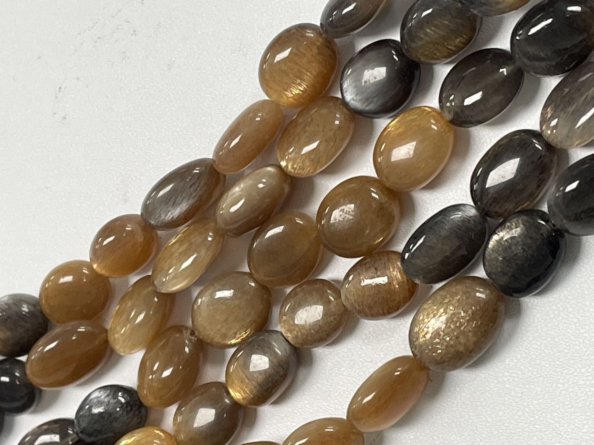 Multi Goldshine Moonstone Oval Smooth