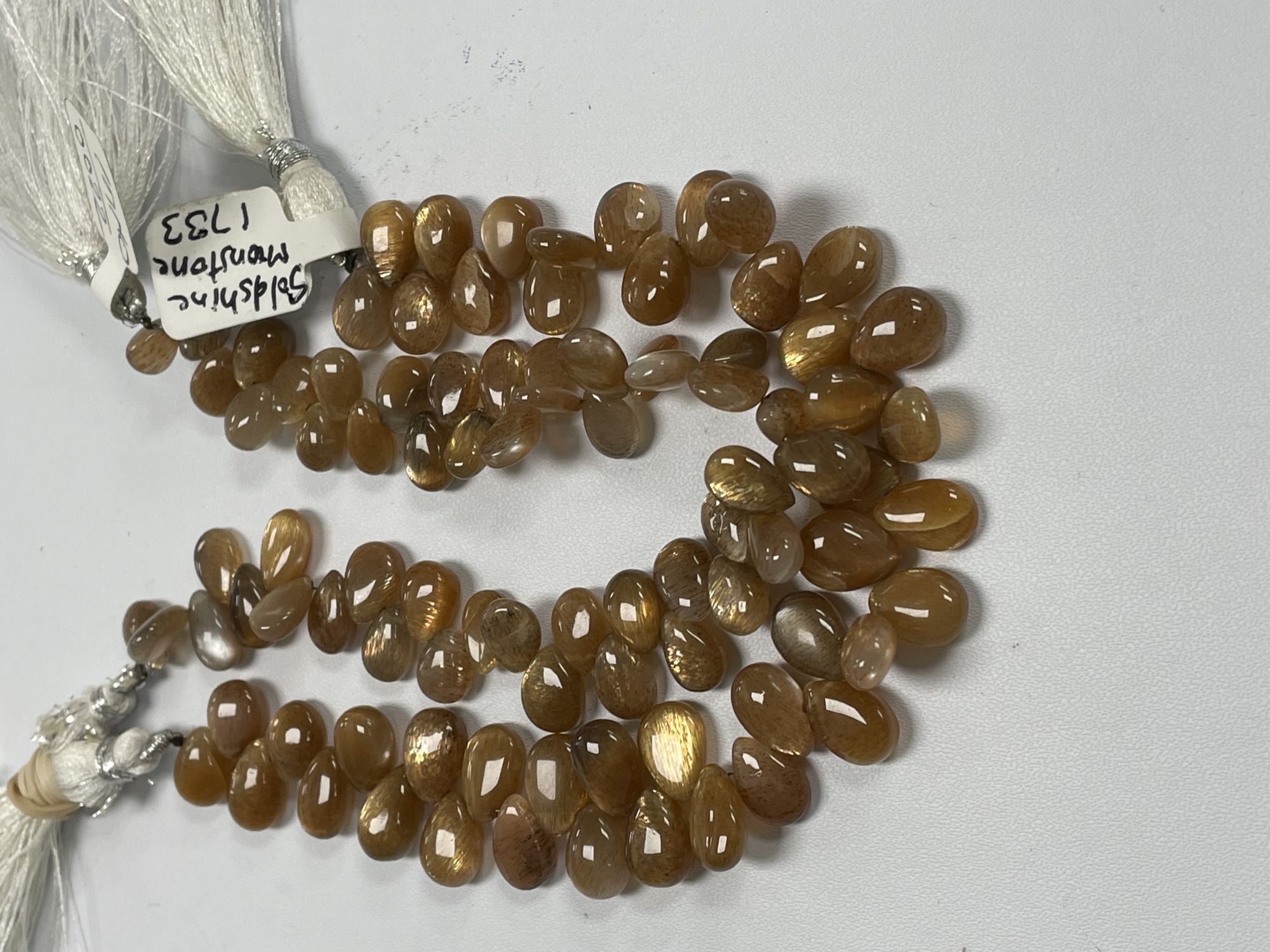 Peach Goldshine Moonstone Pear Smooth