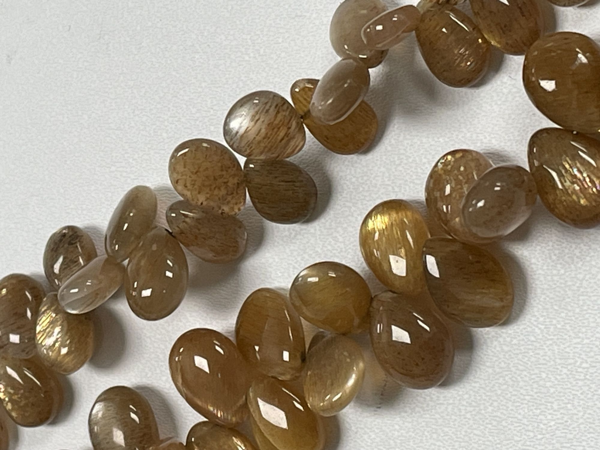 Peach Goldshine Moonstone Pear Smooth