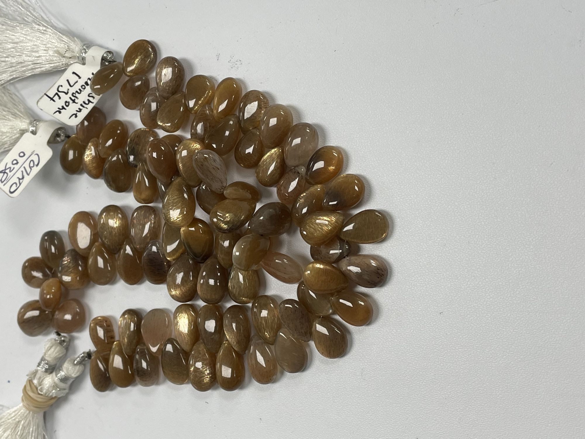 Peach Goldshine Moonstone Pear Smooth