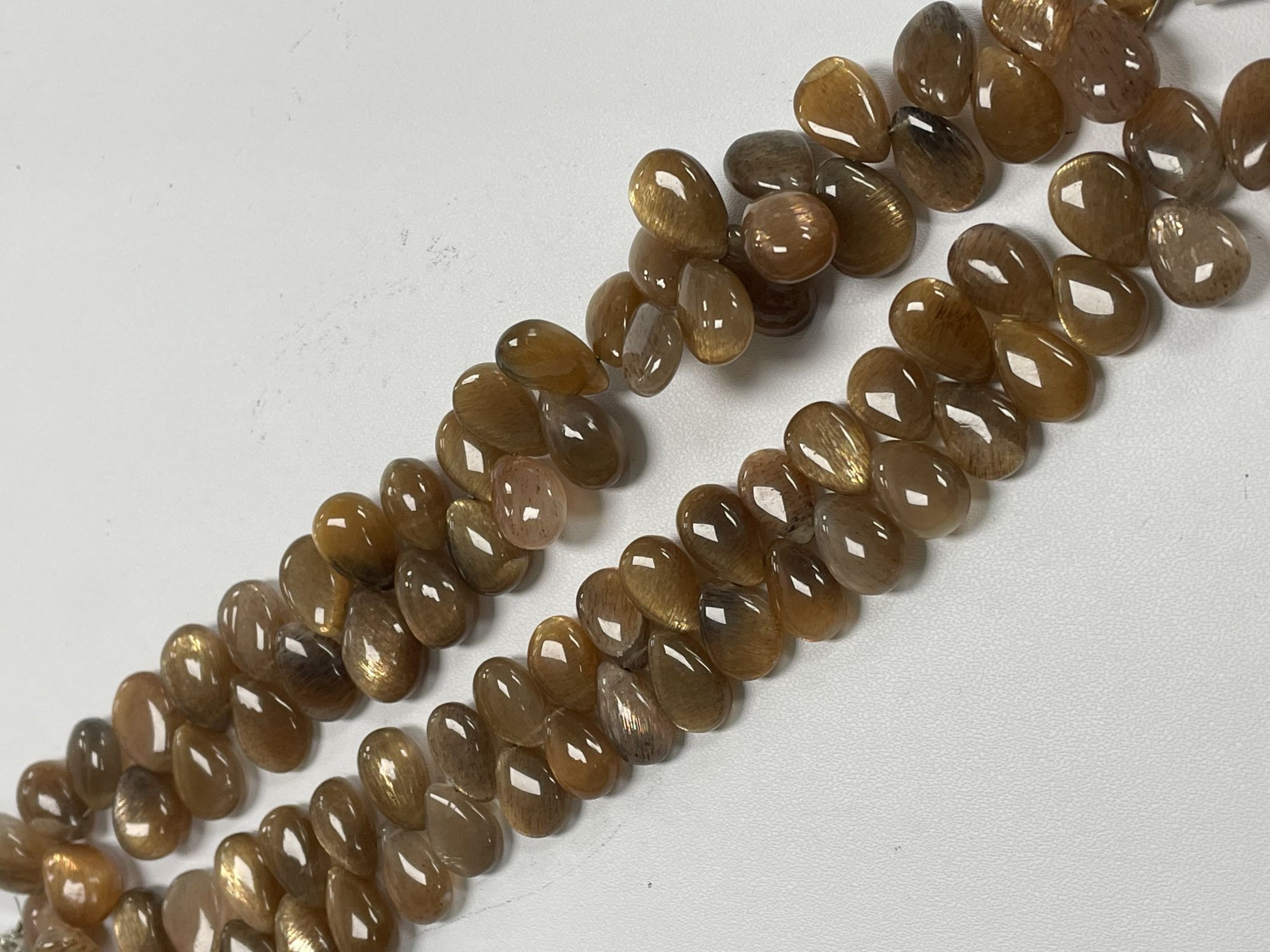 Peach Goldshine Moonstone Pear Smooth