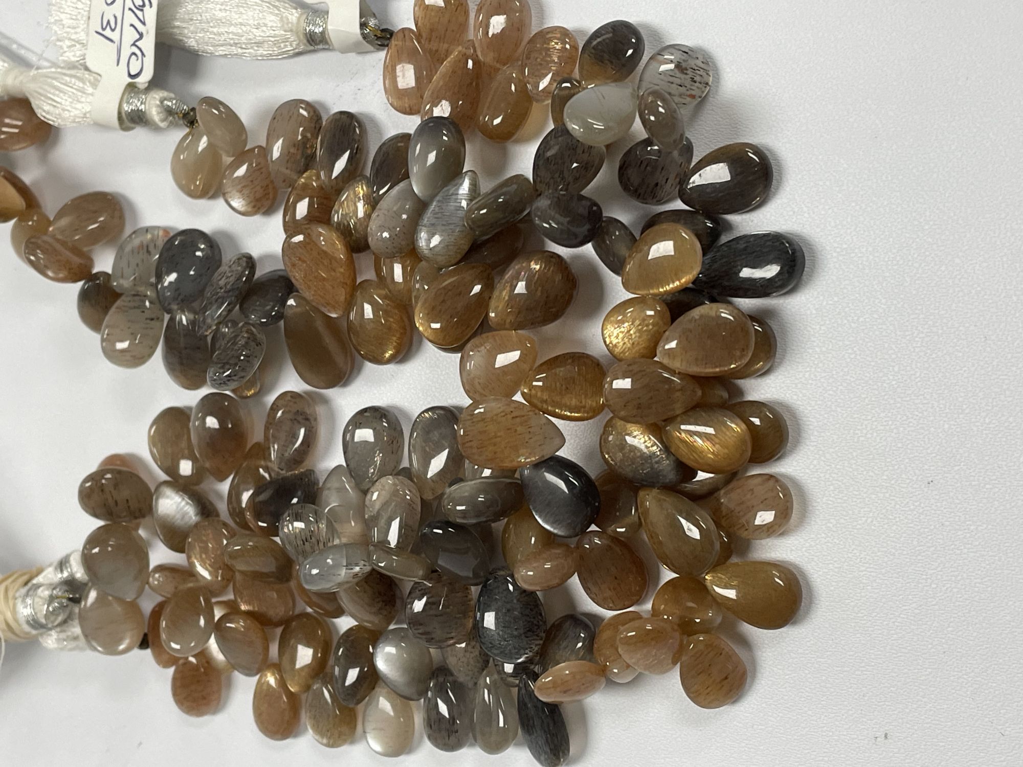 Multi Goldshine Moonstone Pear Smooth