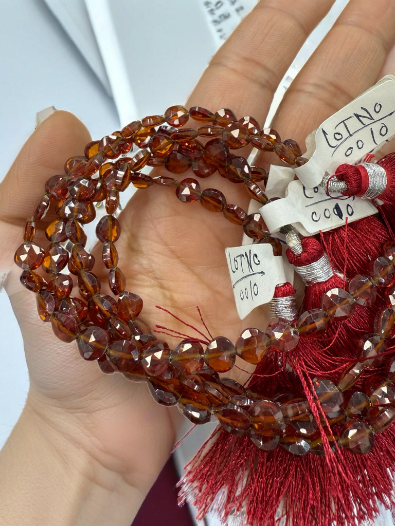 Red Hydro Quartz Heart Faceted