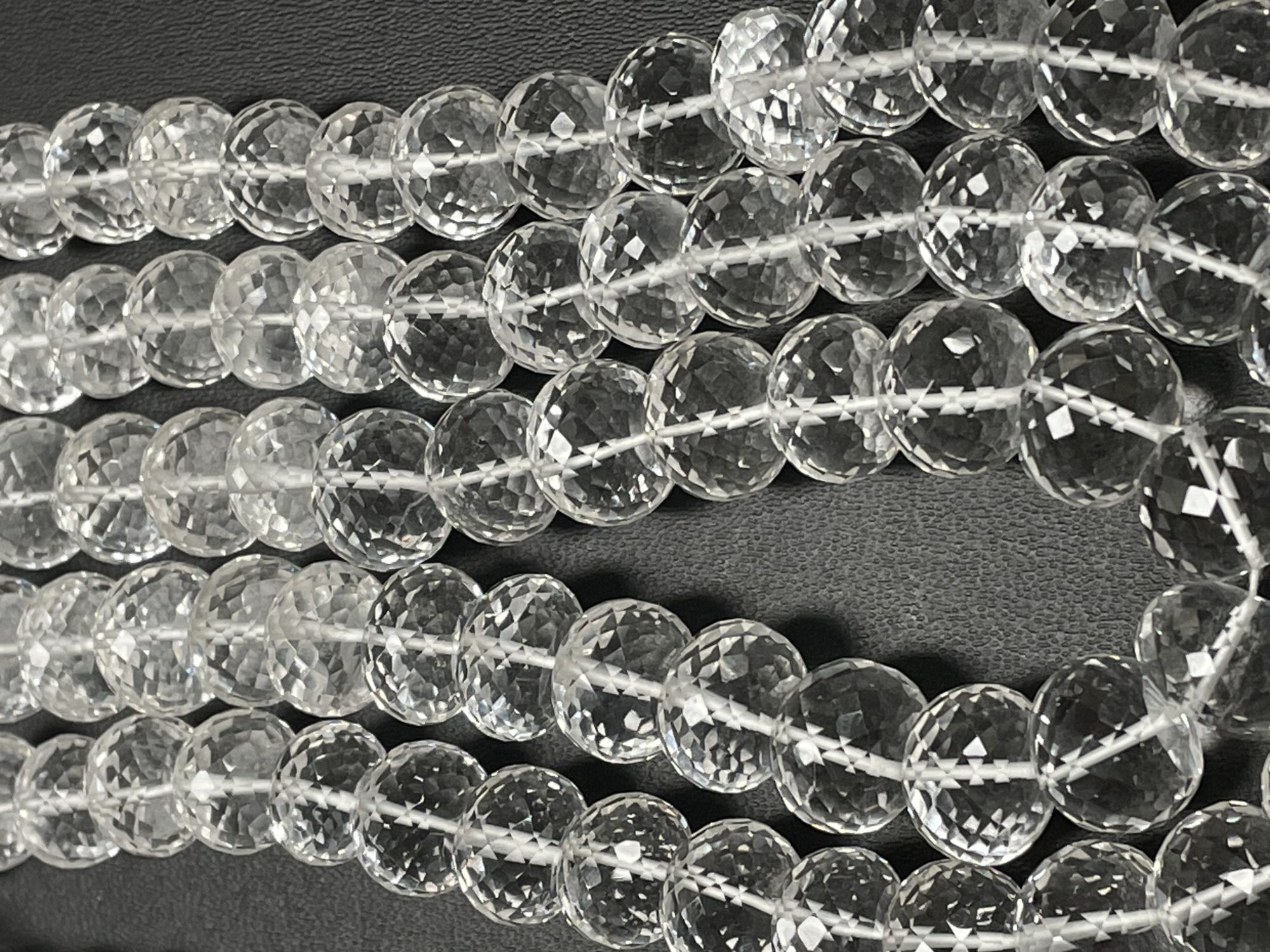 Crystal Quartz Rondelle Faceted