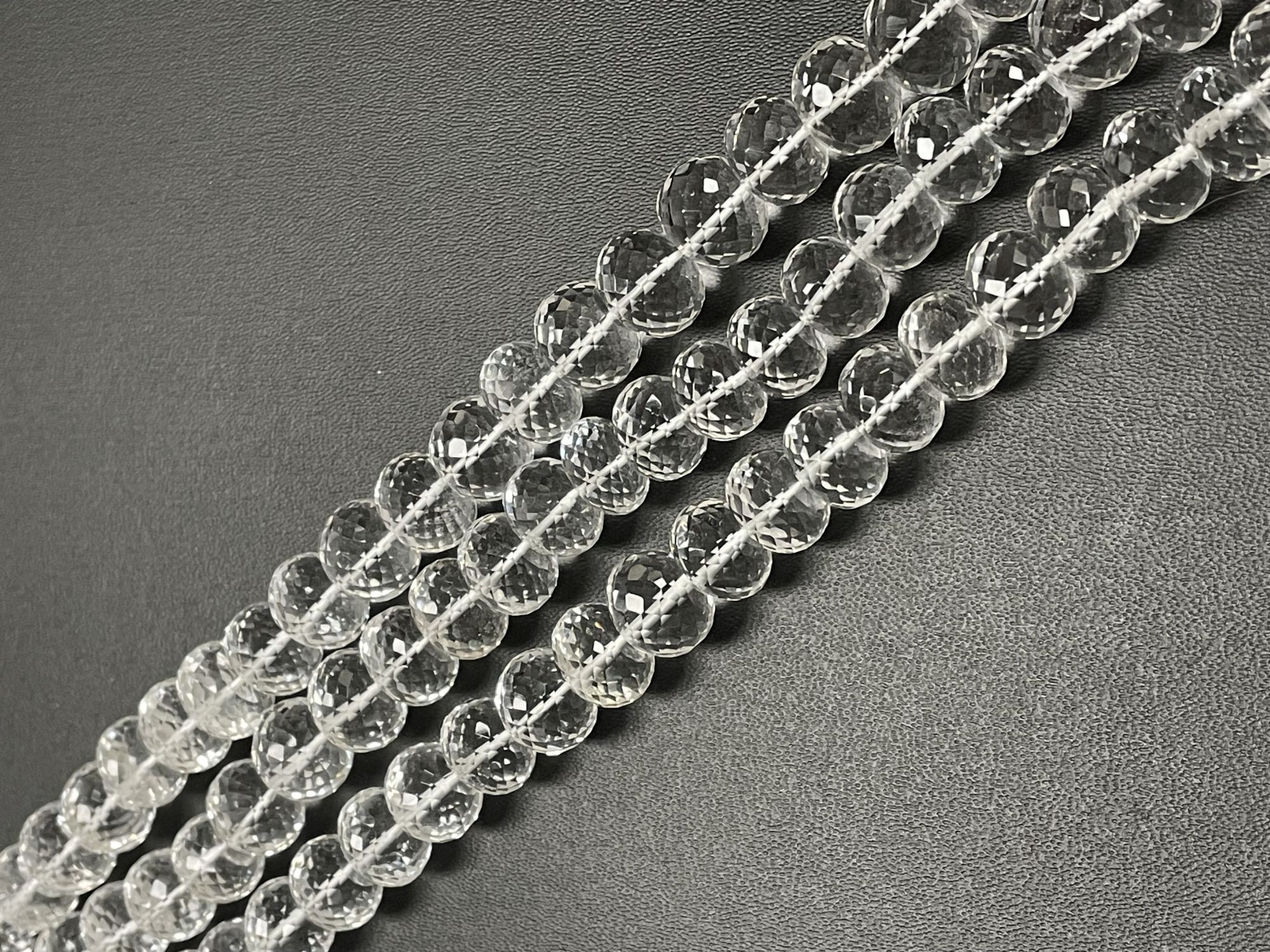 Crystal Quartz Rondelle Faceted