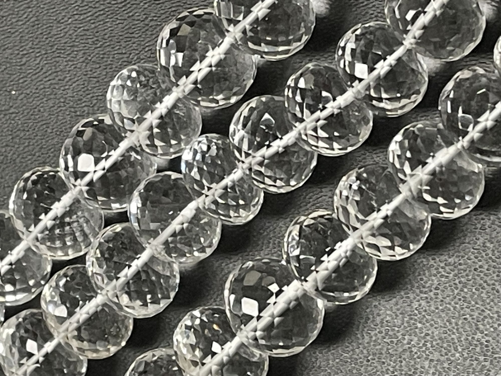 Crystal Quartz Rondelle Faceted