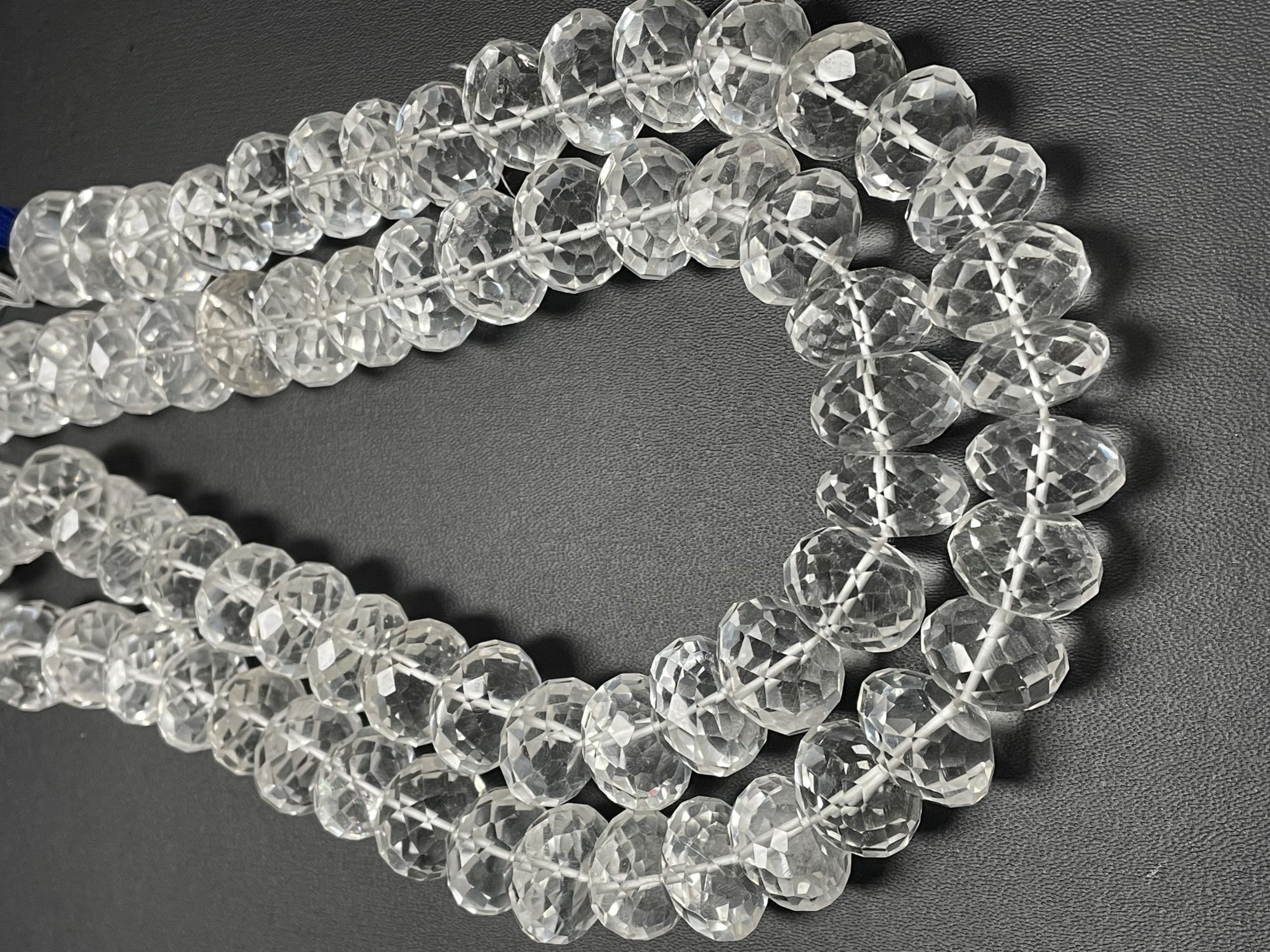 Crystal Quartz Rondelle Faceted