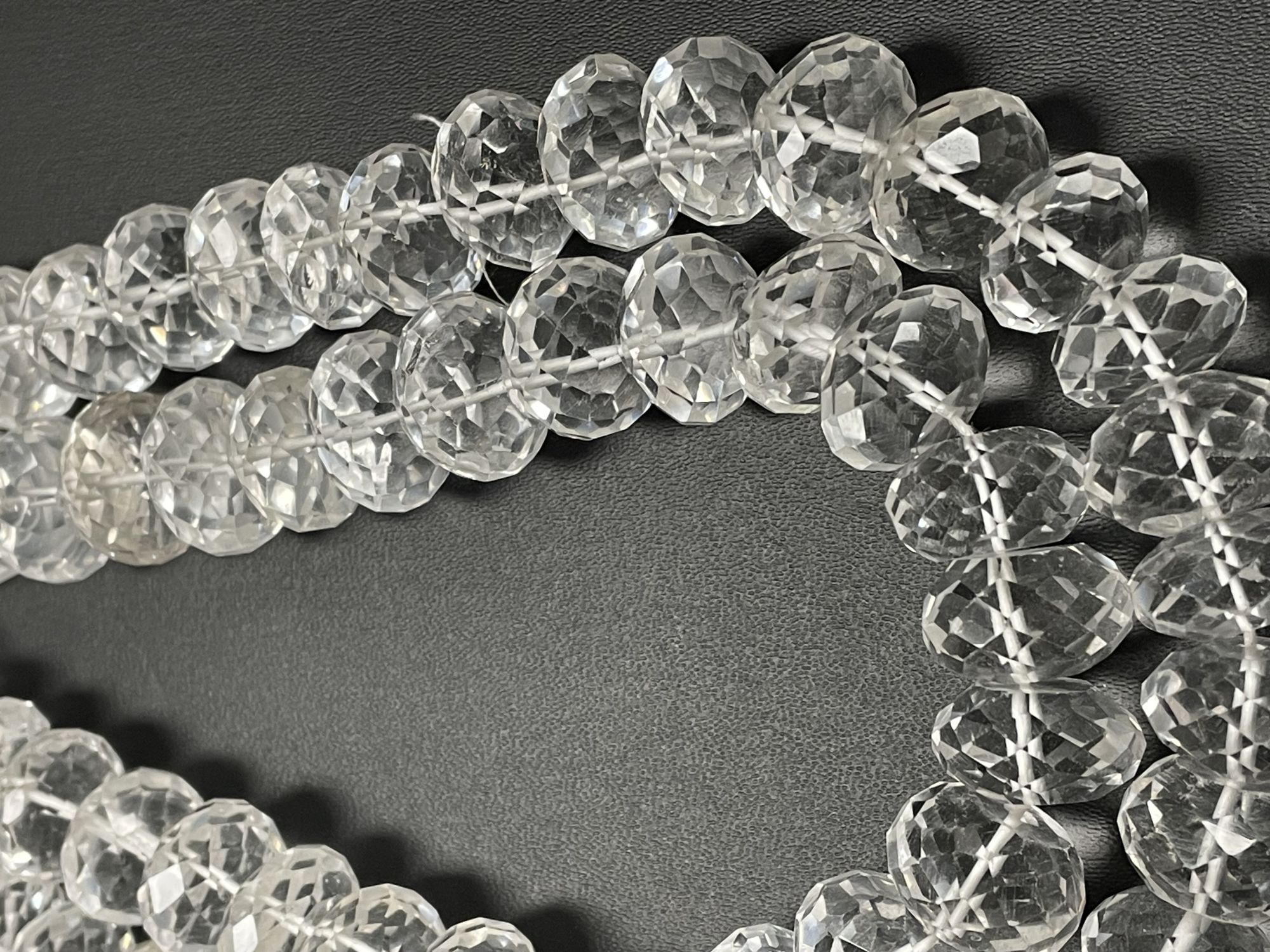 Crystal Quartz Rondelle Faceted