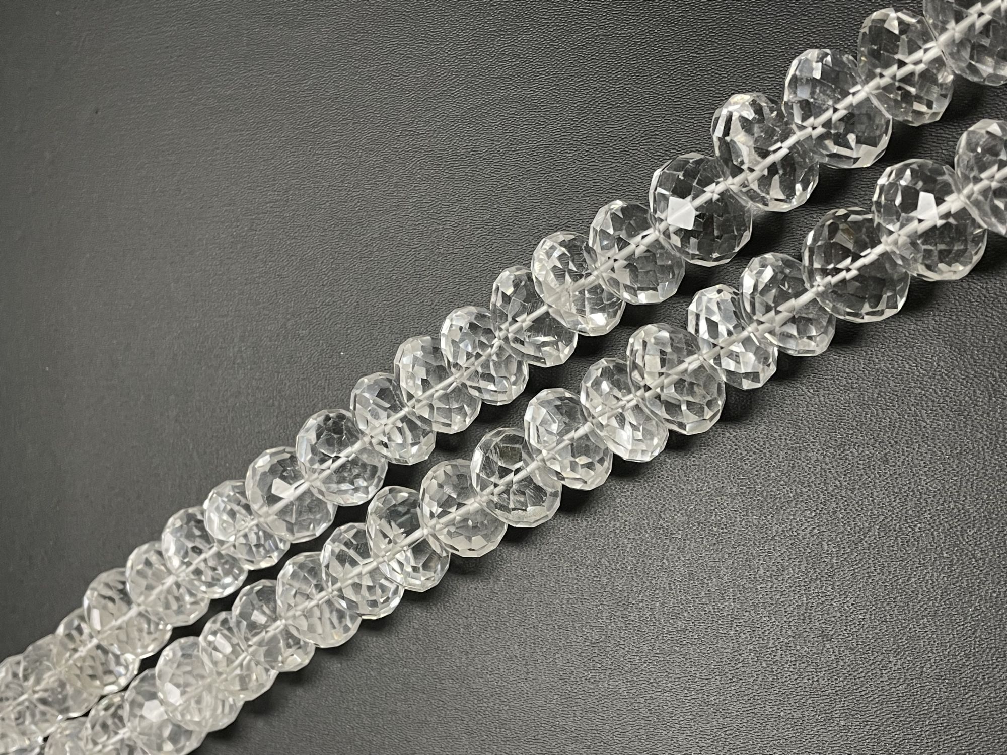 Crystal Quartz Rondelle Faceted