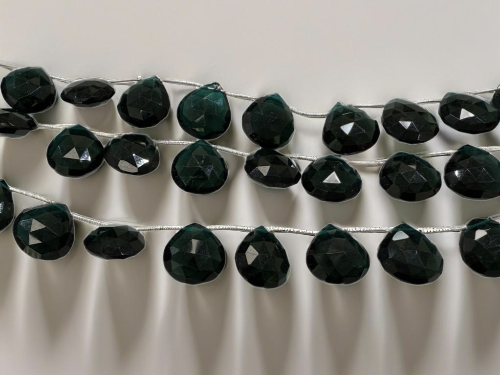 Teal Hydro Quartz Heart Faceted