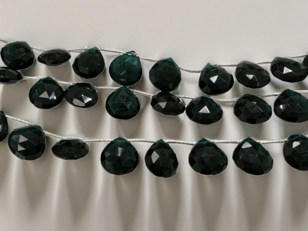 Teal Hydro Quartz Heart Faceted