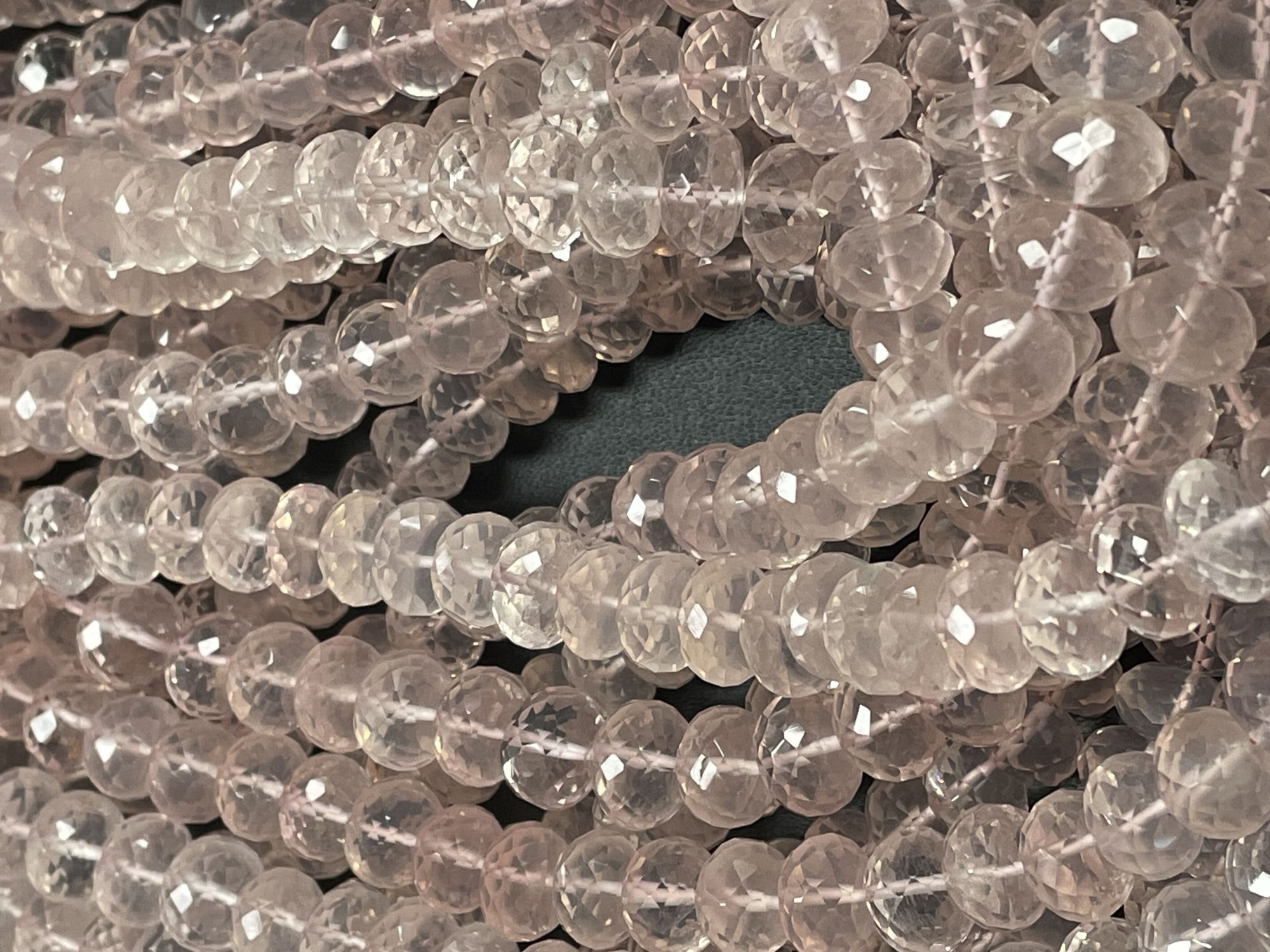 Rose Quartz Rondelle Faceted