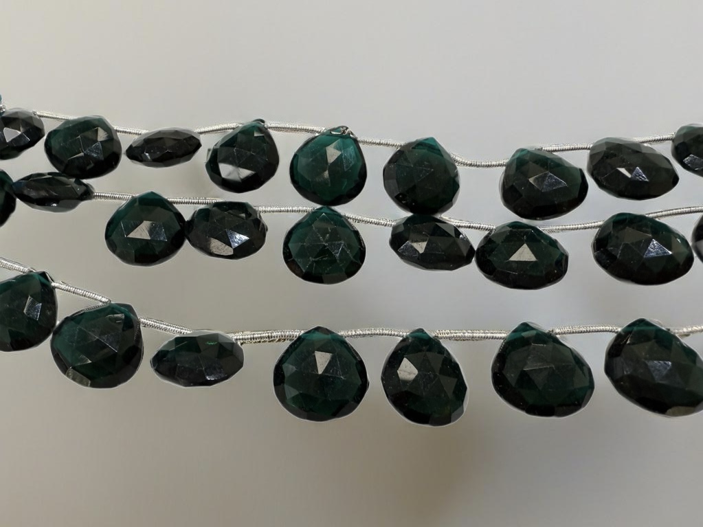 Teal Hydro Quartz Heart Faceted