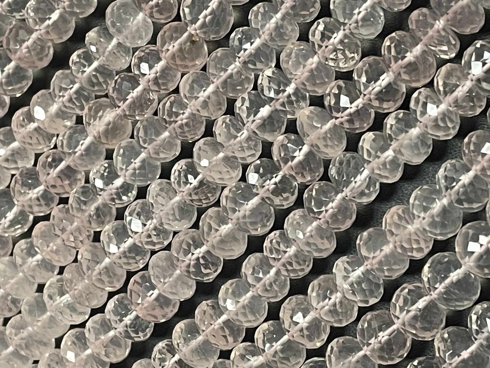 Rose Quartz Rondelle Faceted