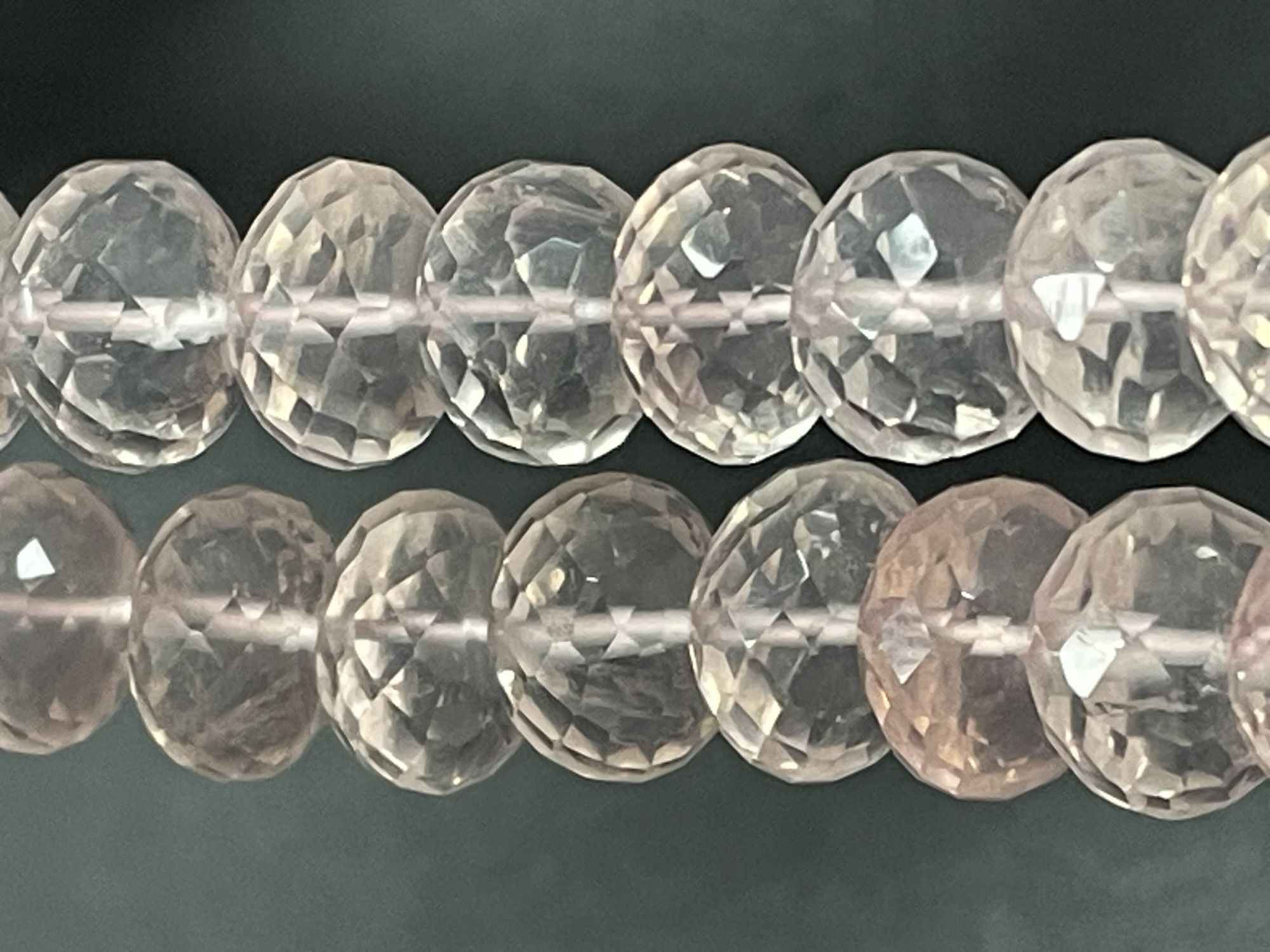 Rose Quartz Rondelle Faceted