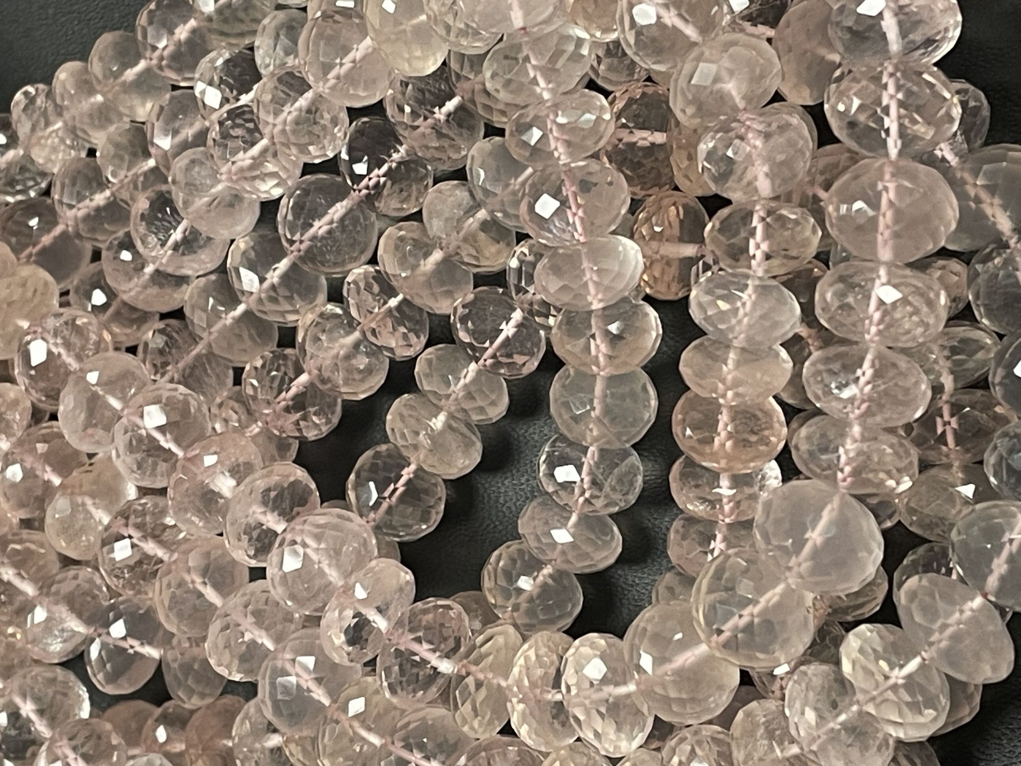 Rose Quartz Rondelle Faceted