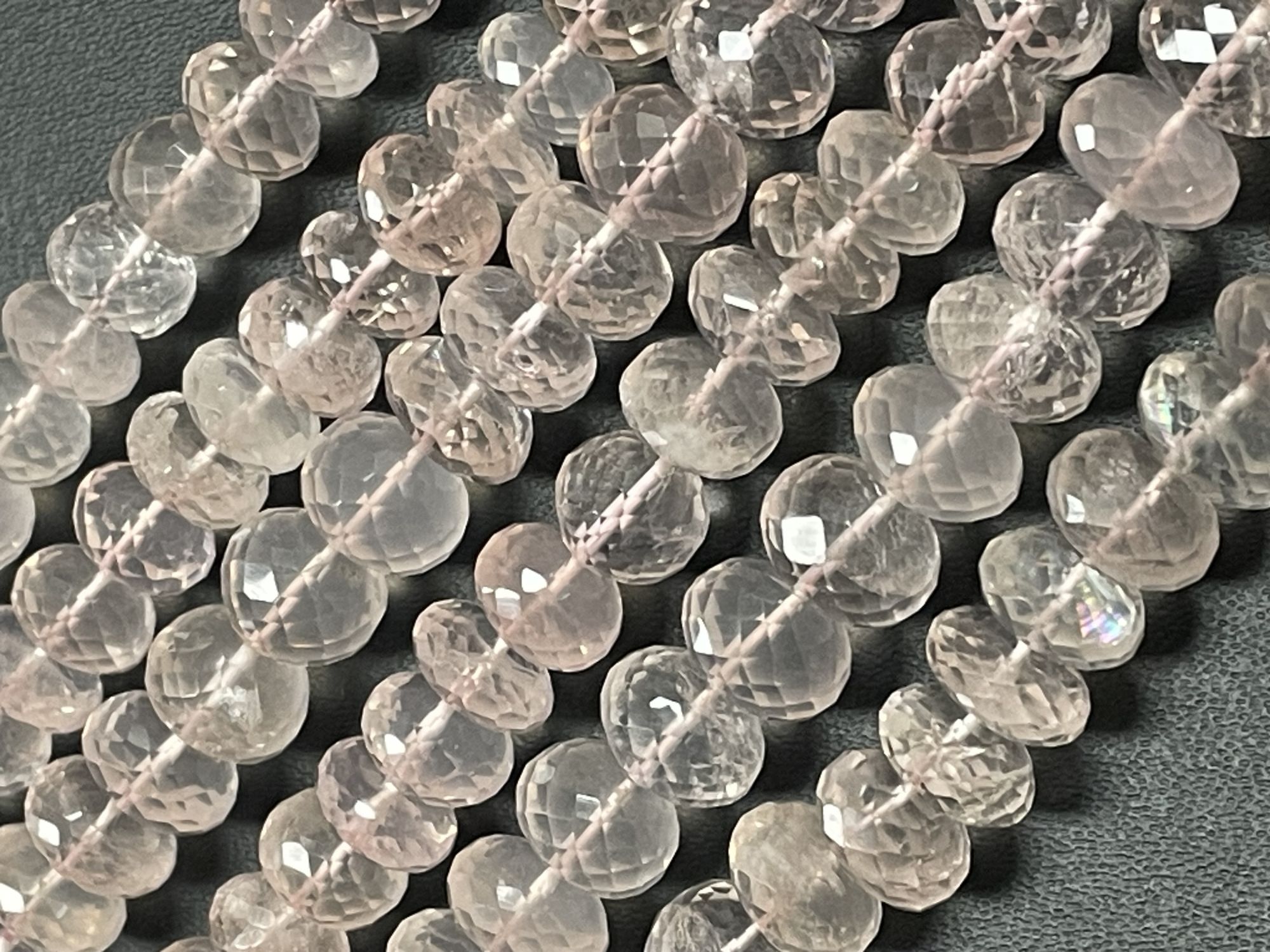 Rose Quartz Rondelle Faceted