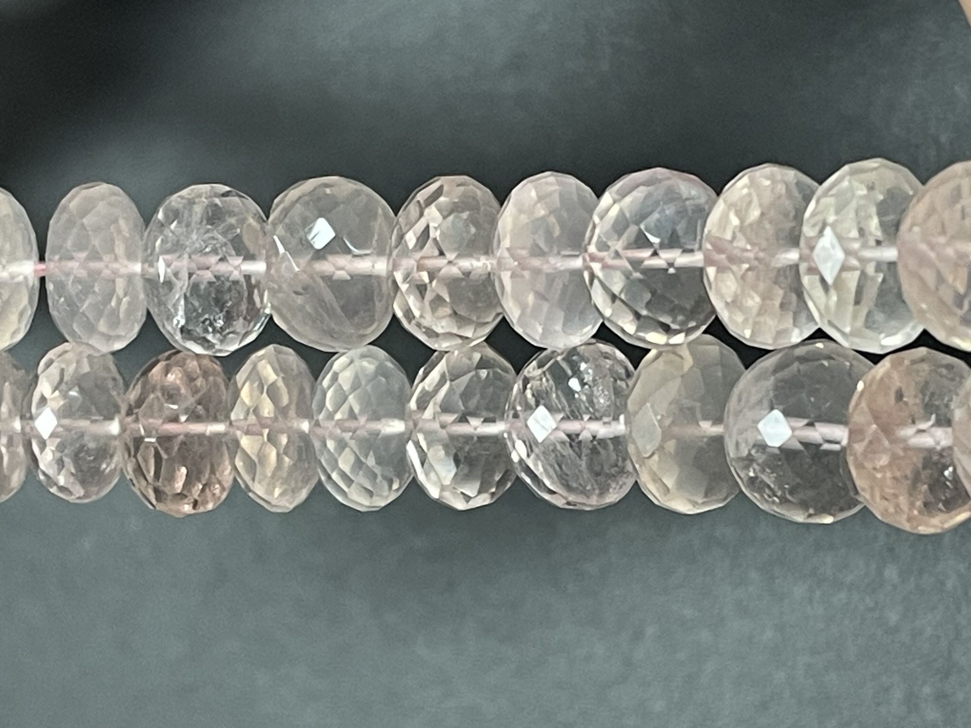 Rose Quartz Rondelle Faceted