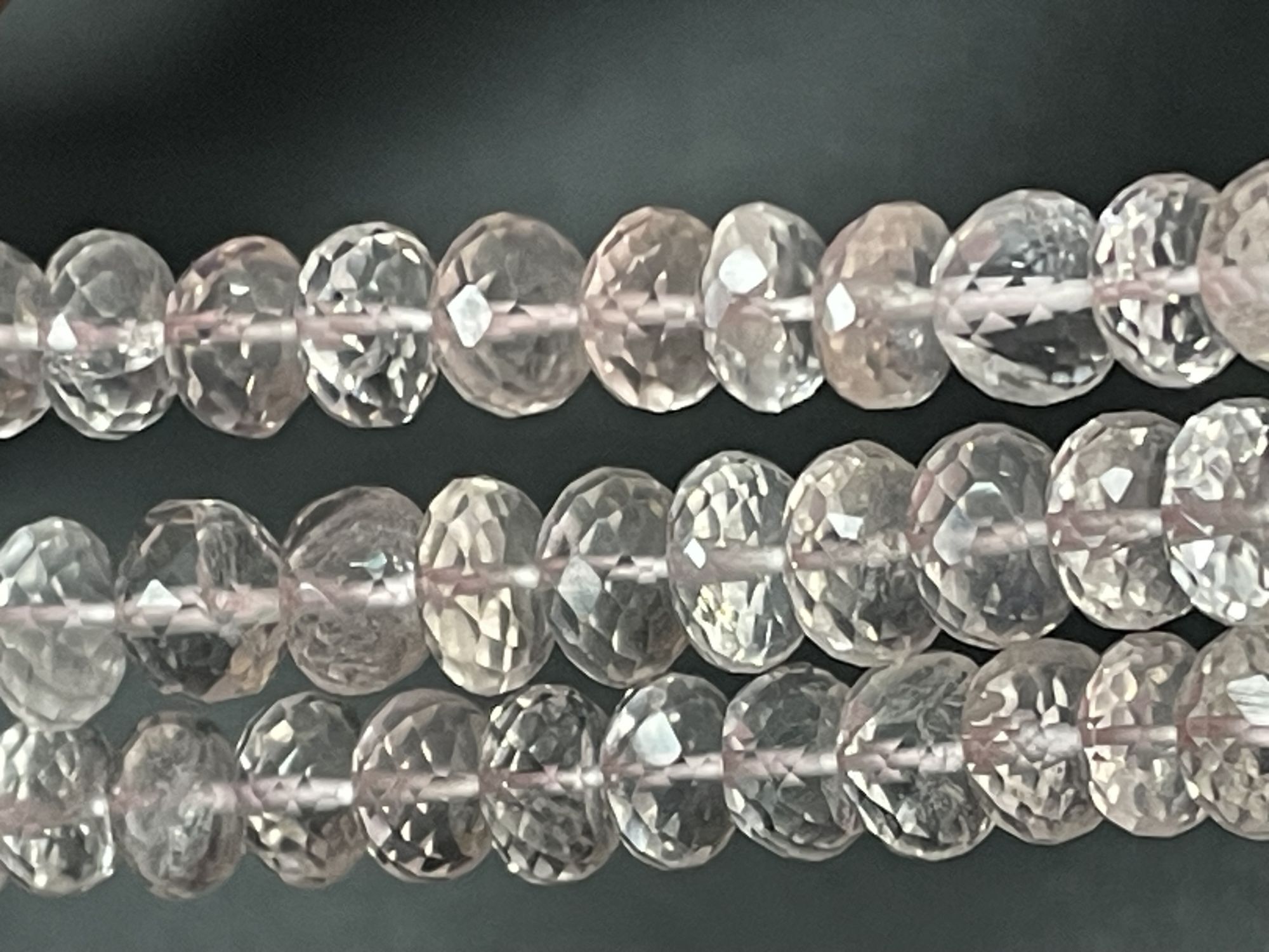 Rose Quartz Rondelle Faceted