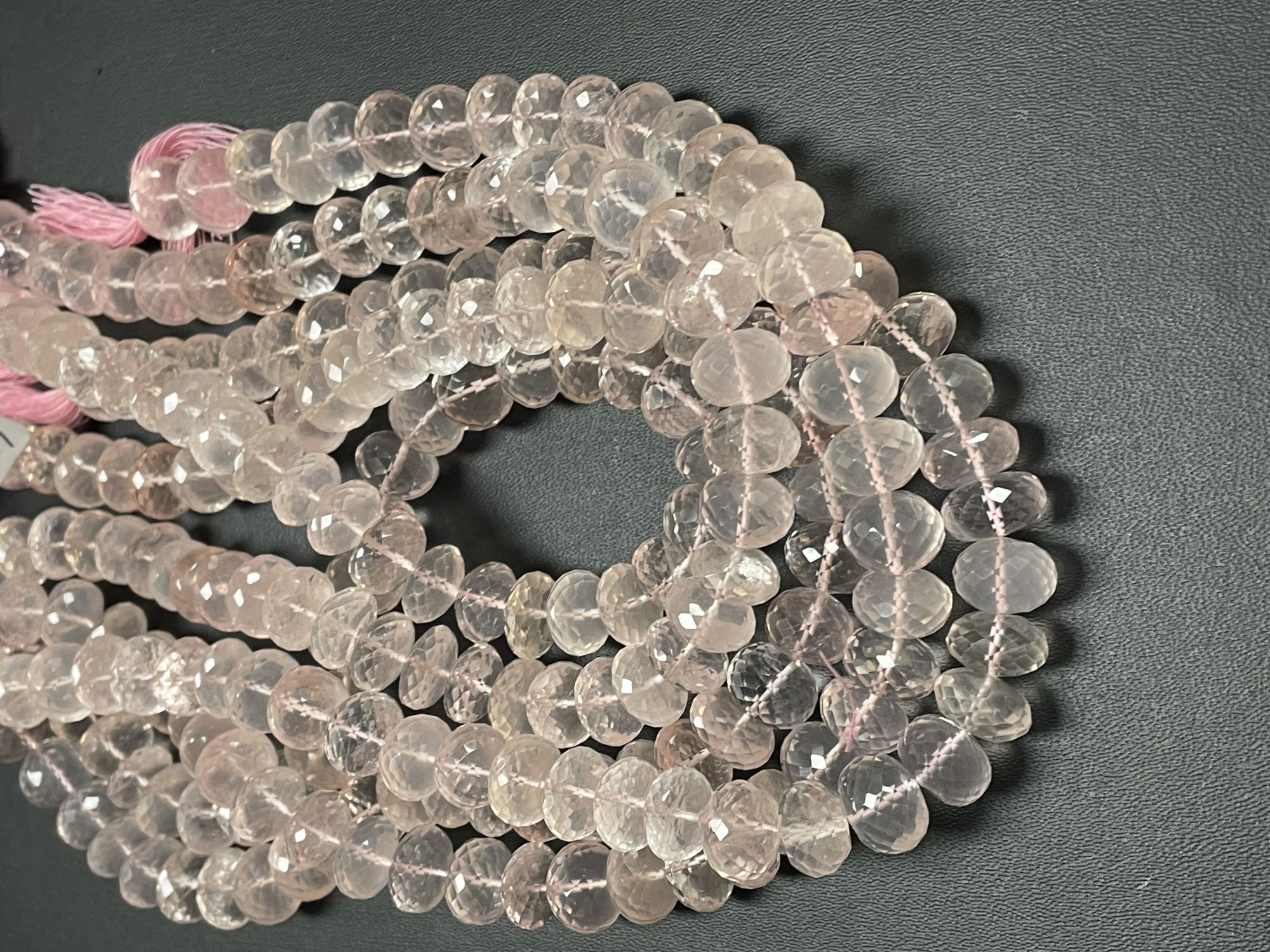 Rose Quartz Rondelle Faceted