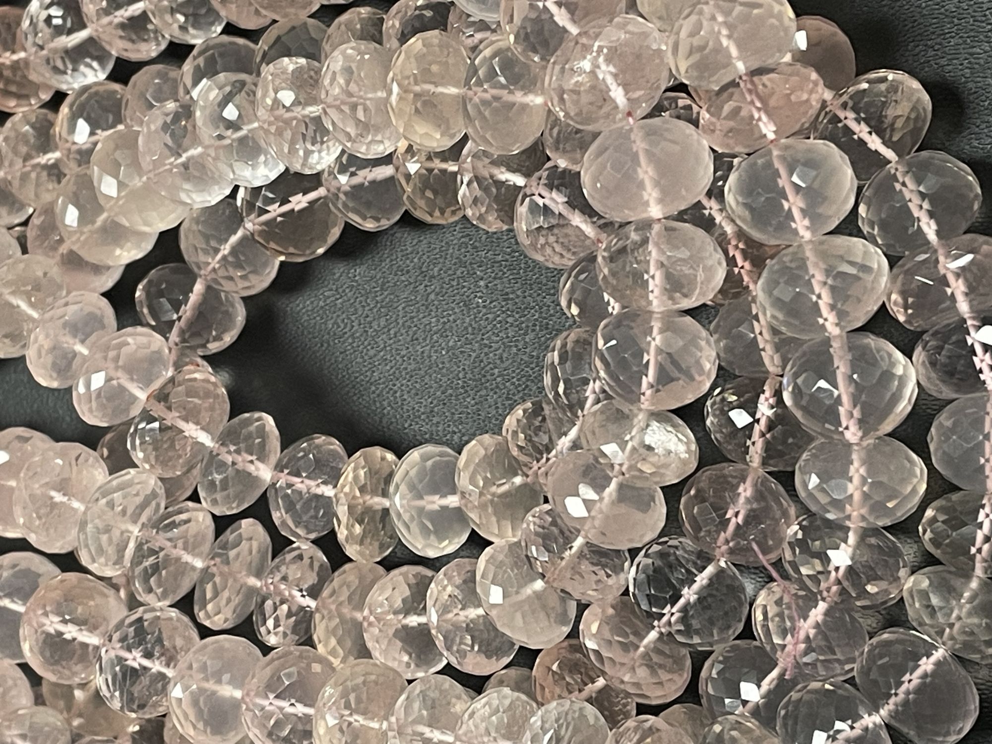 Rose Quartz Rondelle Faceted