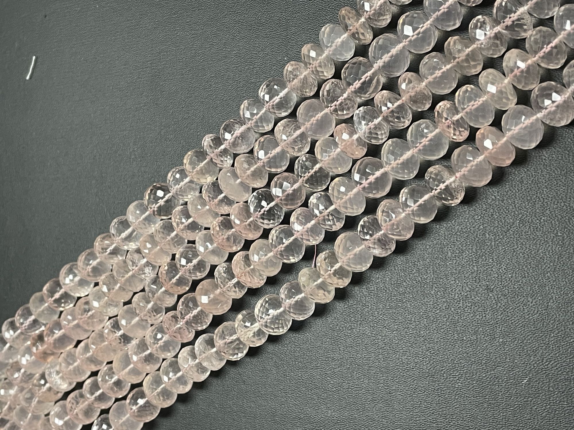 Rose Quartz Rondelle Faceted