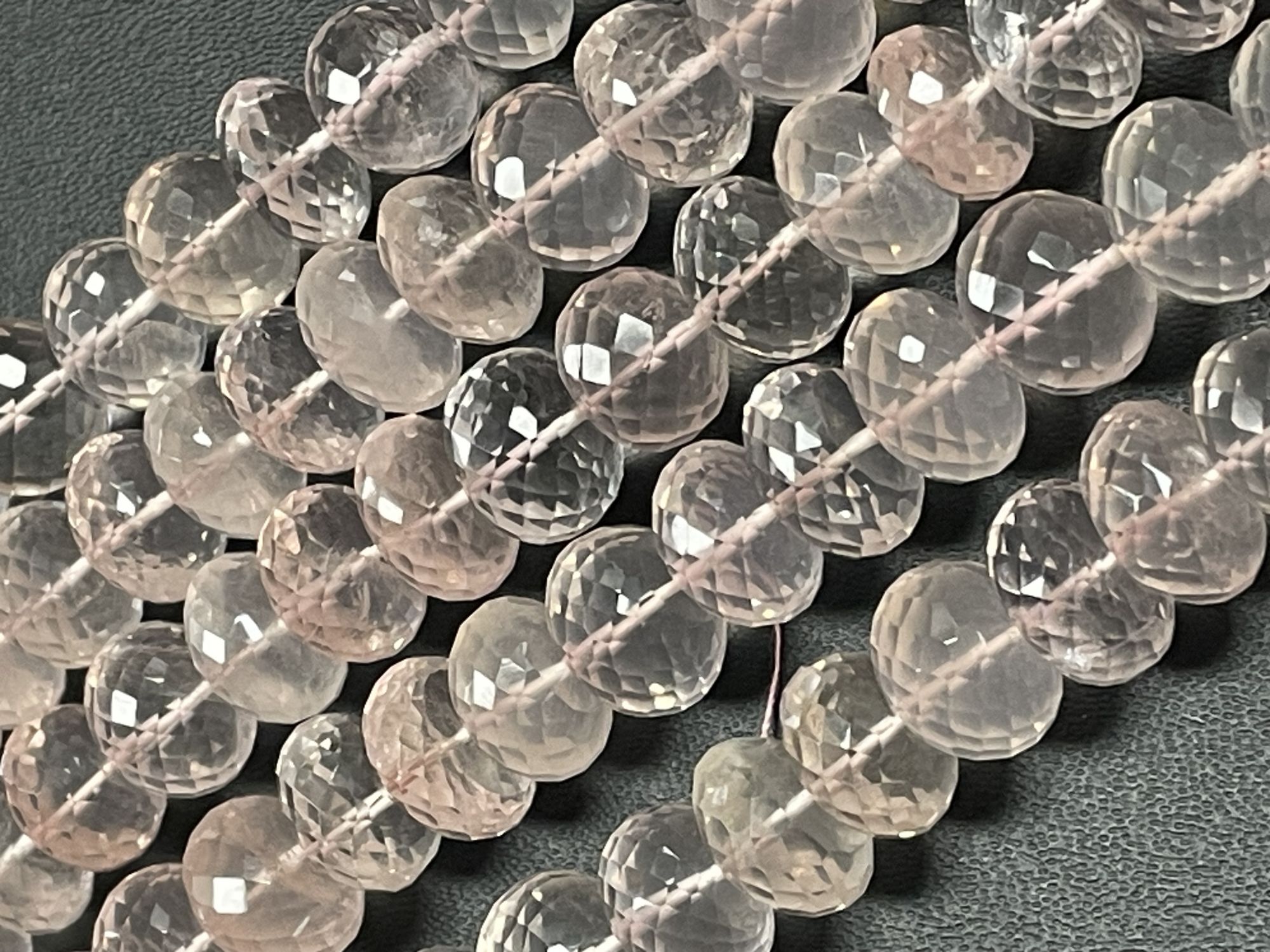 Rose Quartz Rondelle Faceted
