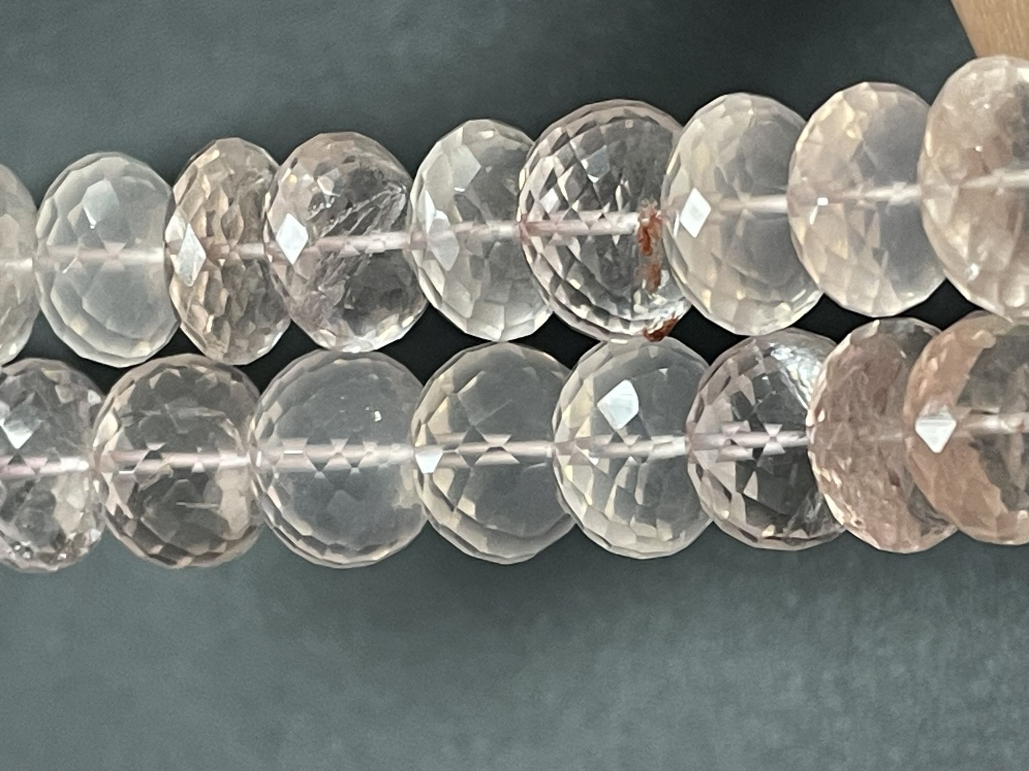 Rose Quartz Rondelle Faceted